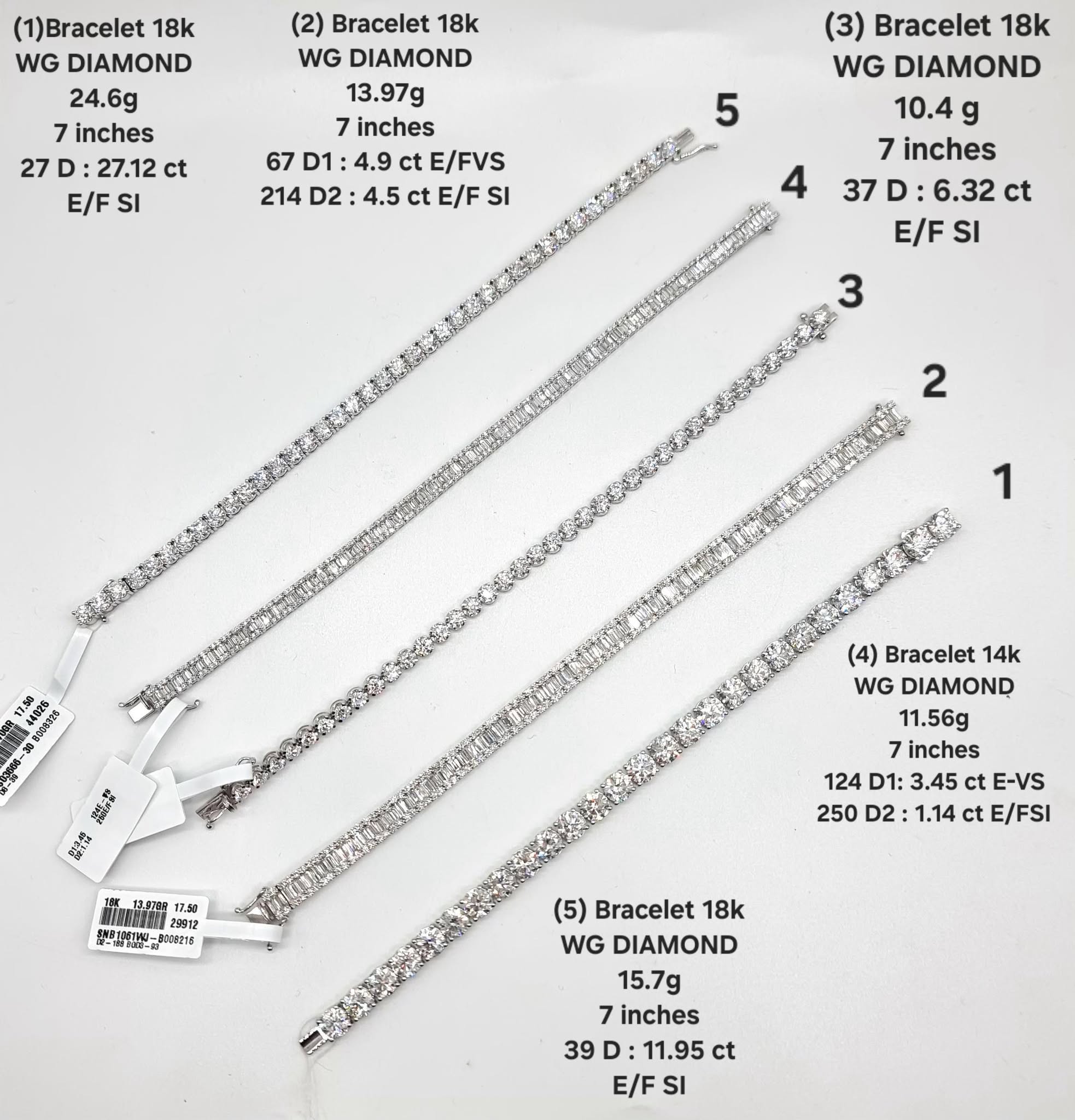 White Gold Diamond Bracelets