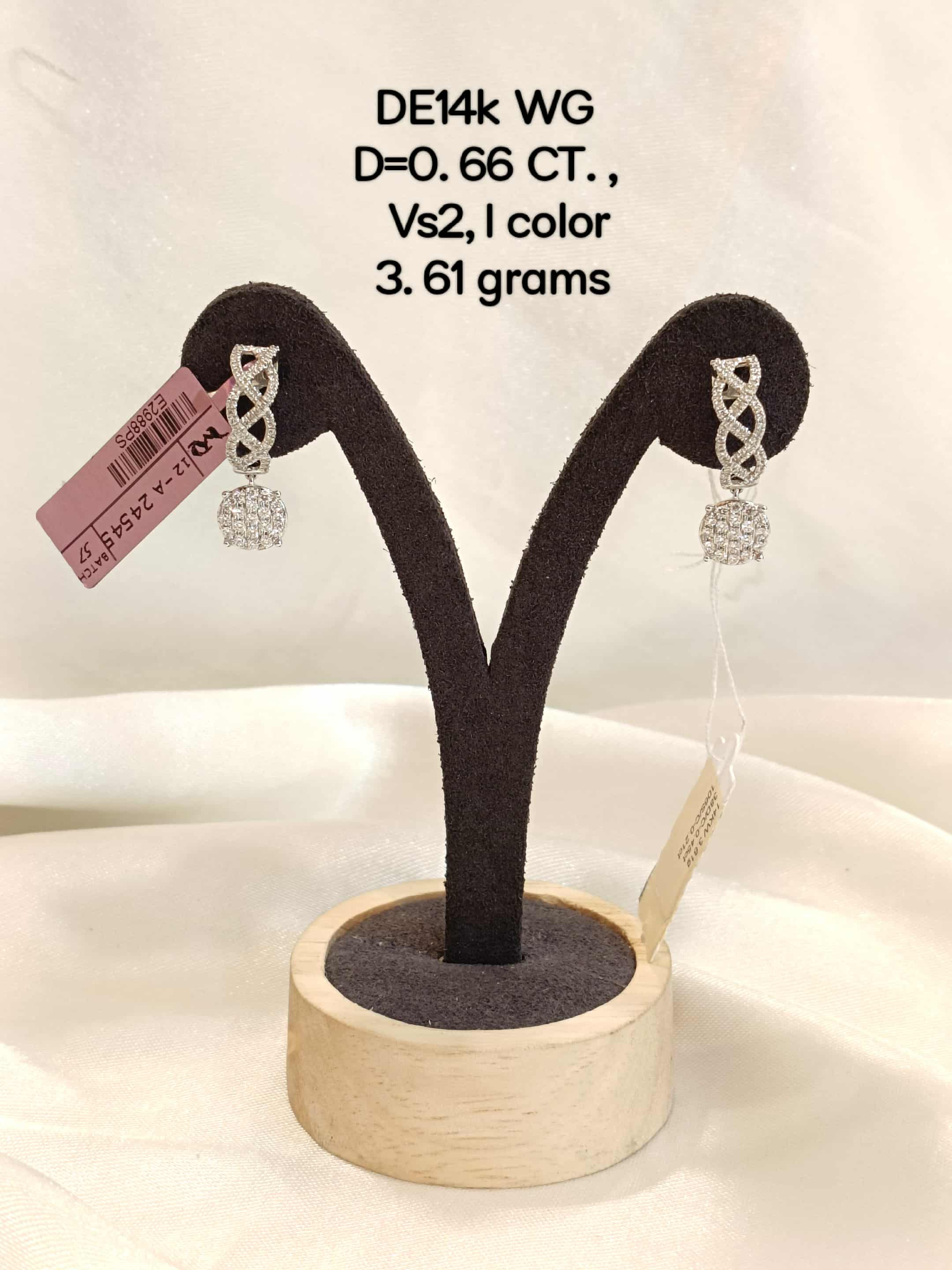 White Gold Diamond Drop Earrings