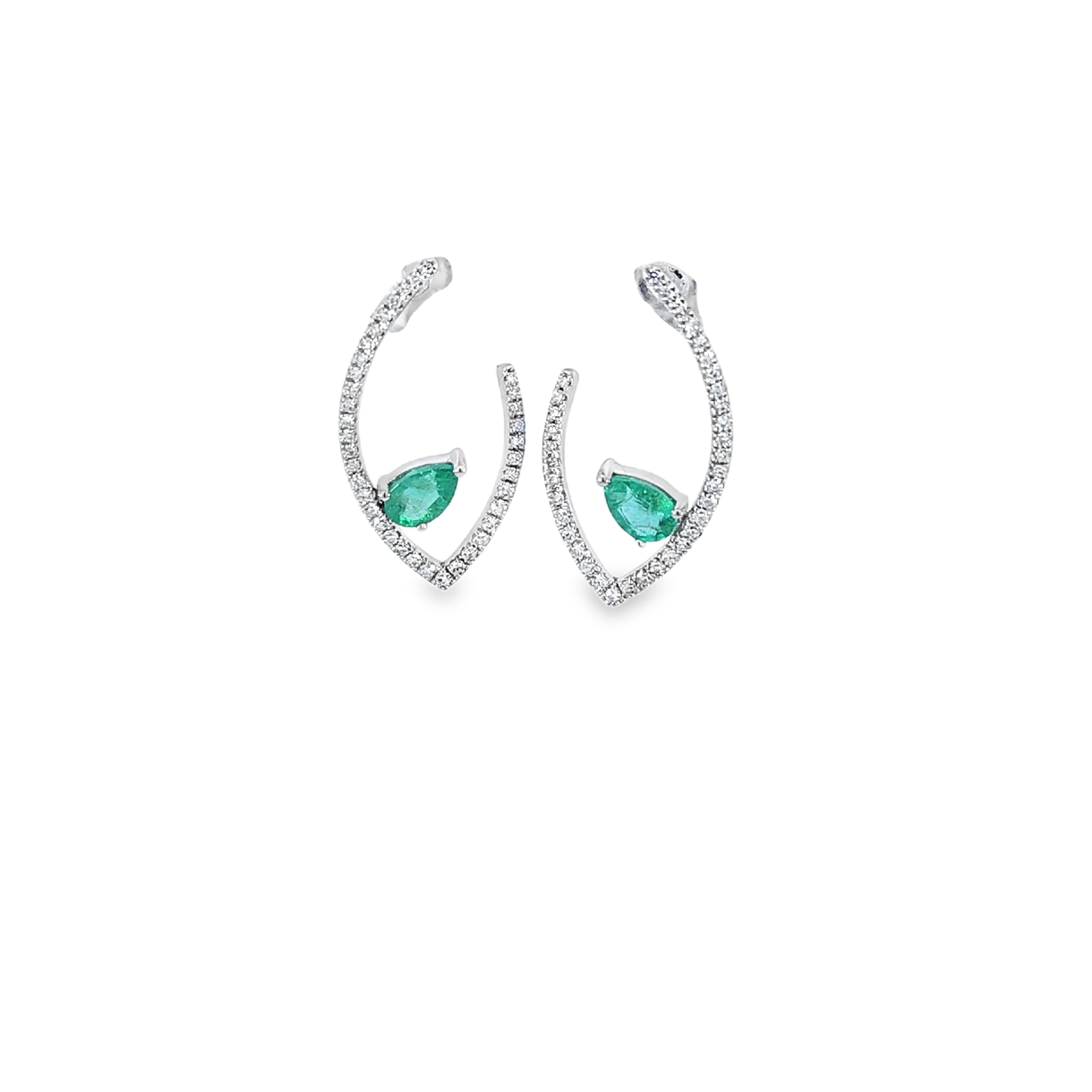 Diamond With Emerald Earring