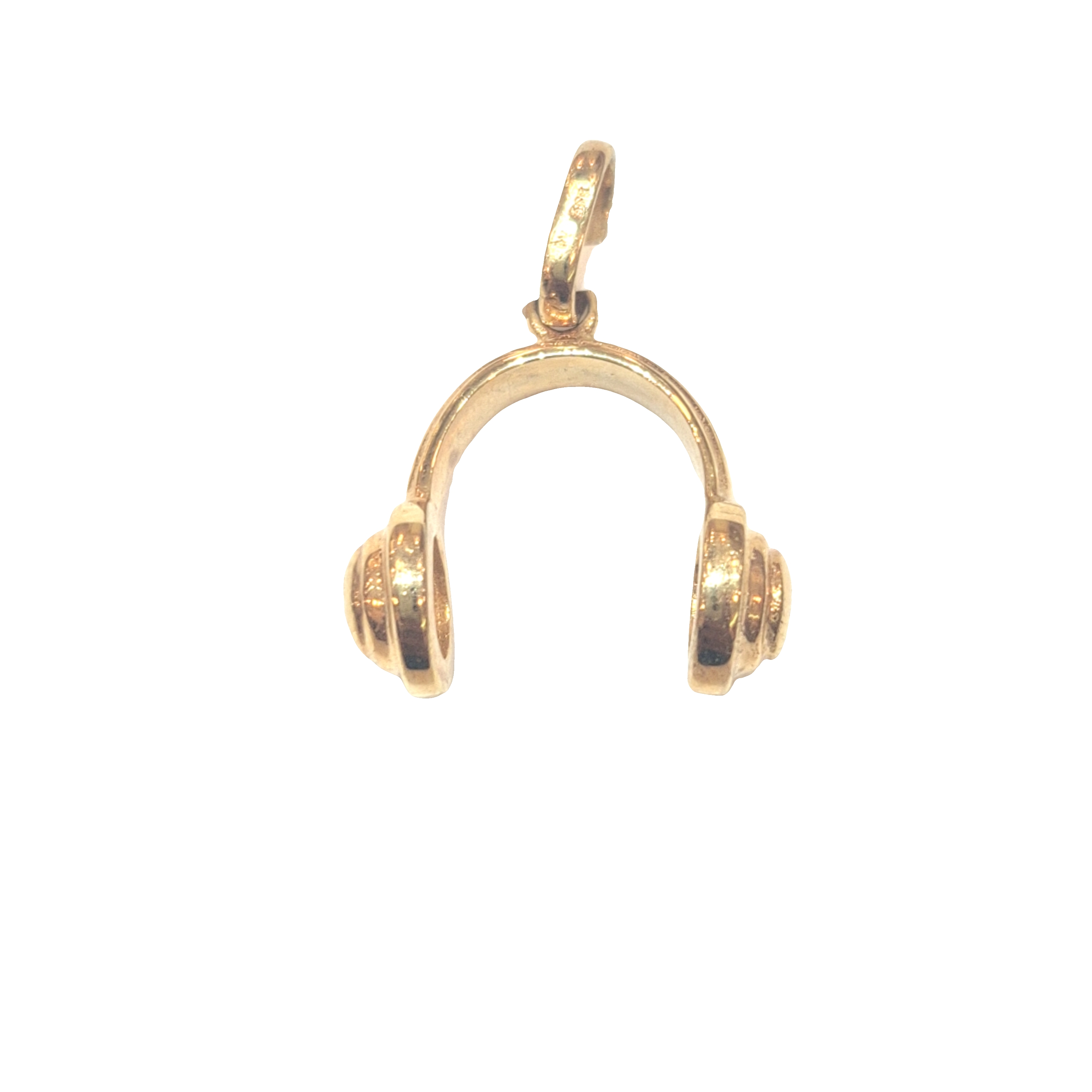 Yellow Gold Headphone Pendant