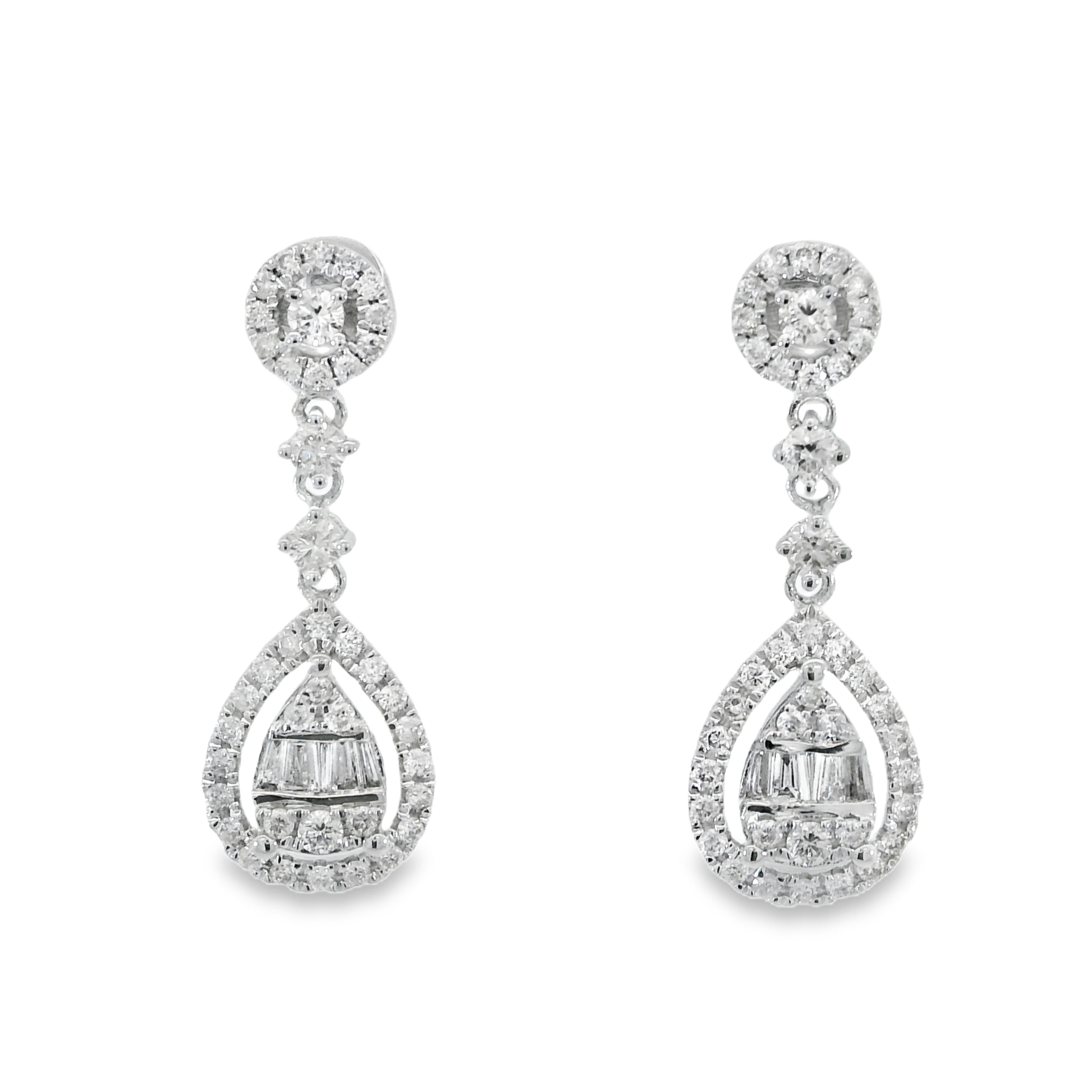 Teardrop Diamond Dangling Earring