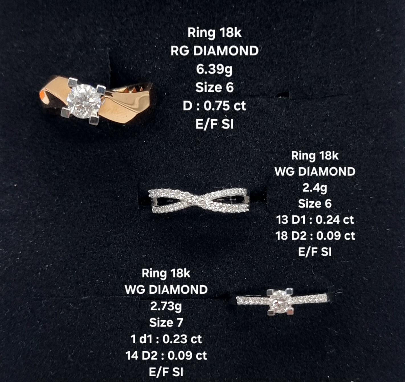 Exquisite multistone rings 18k