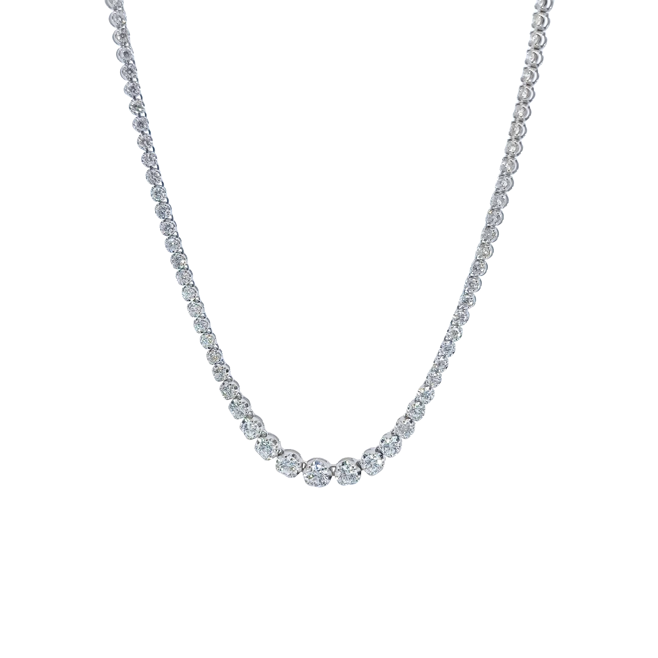 Graduated Diamond Tennis Necklace