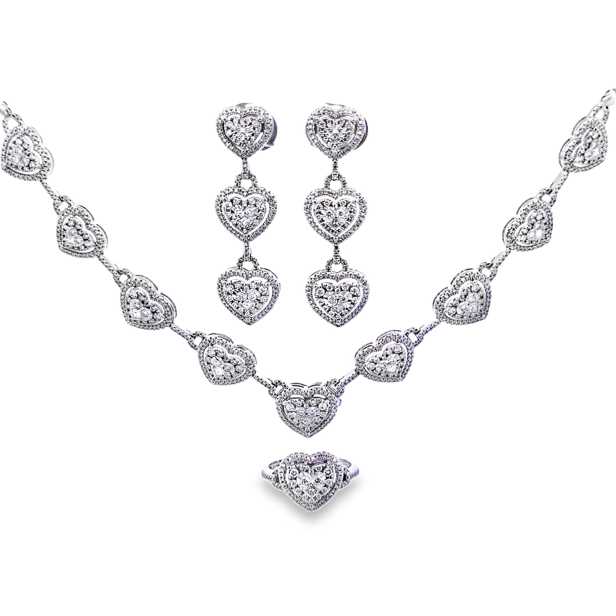 Heart Diamond Jewelry Set