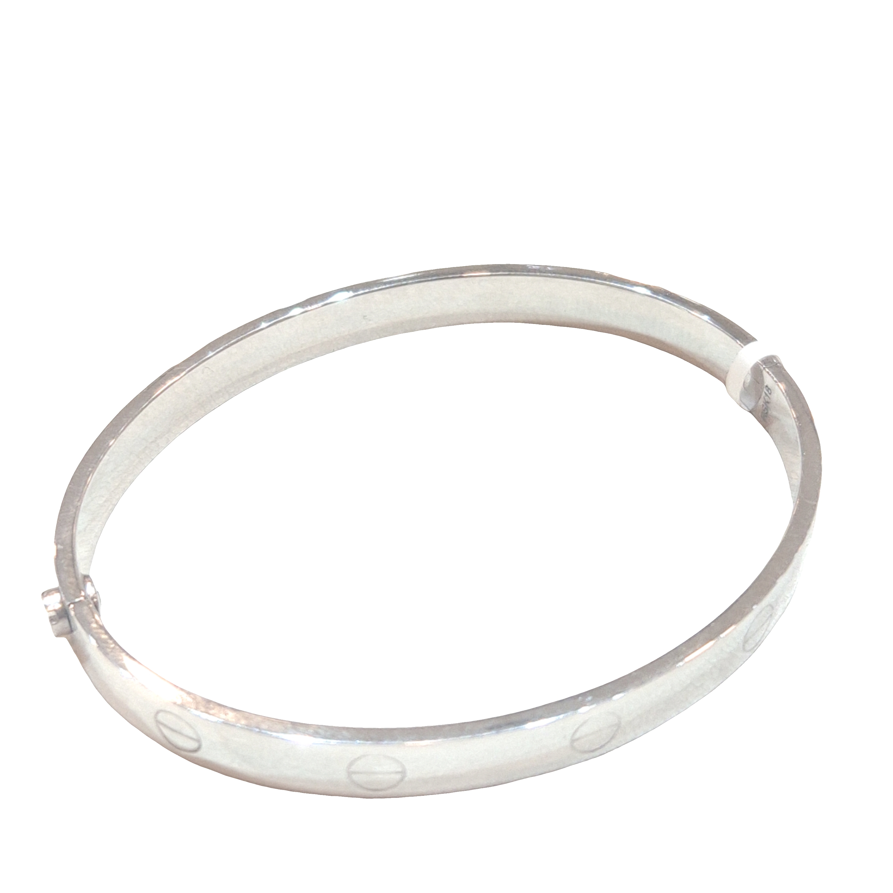 White Gold Love Bangle Screw Type