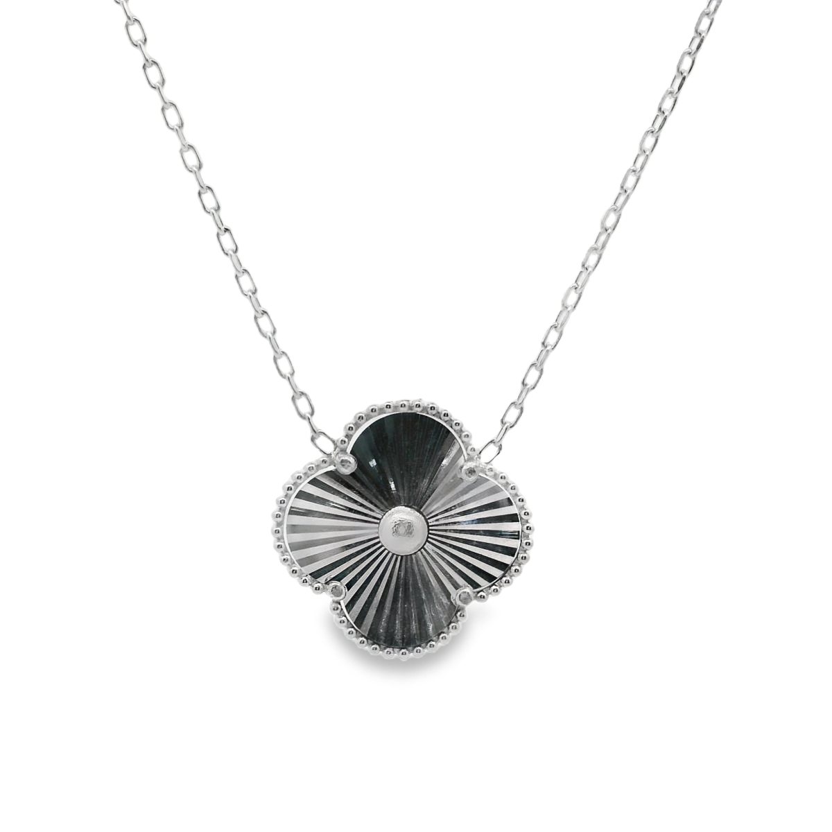 Top Quality Alhambra Necklace White Gold