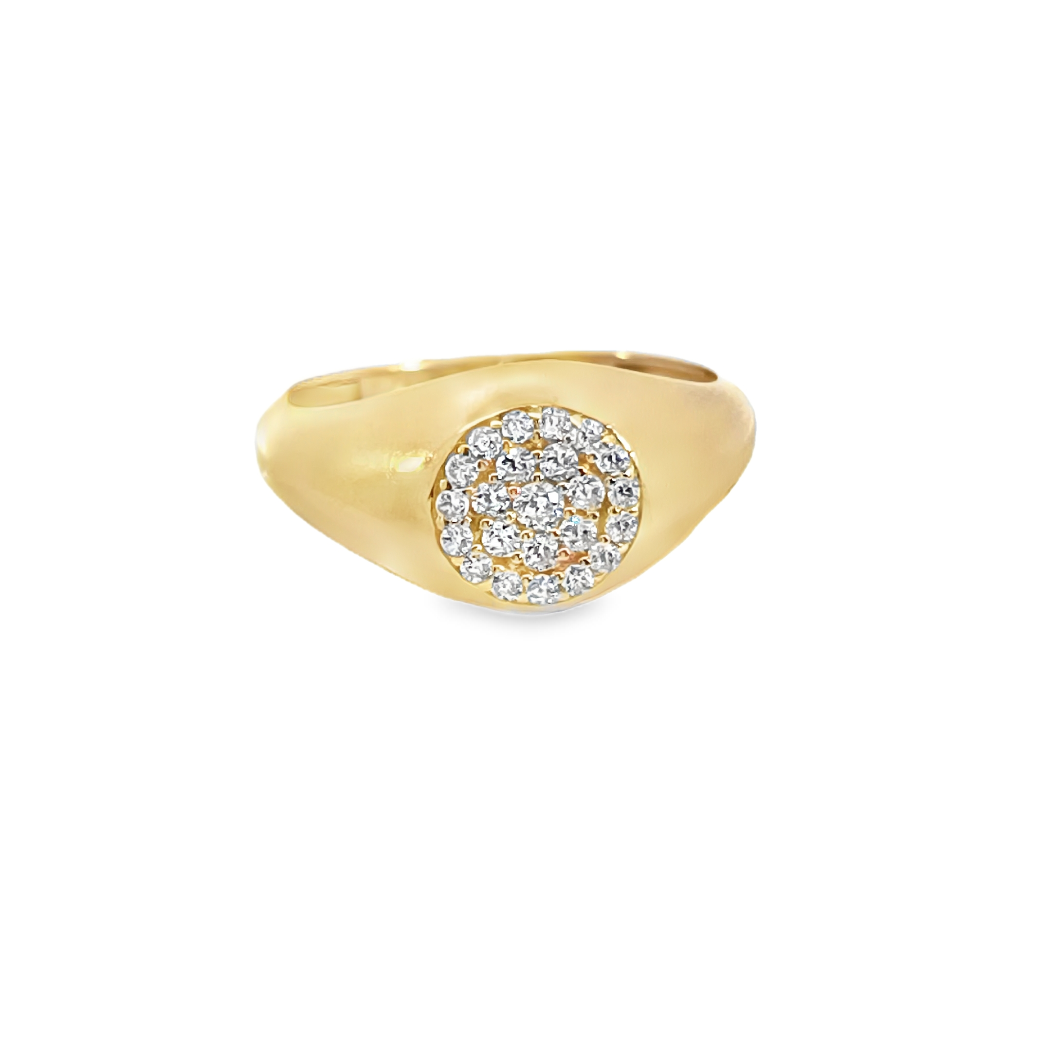 Flat top Ring Studded with Russian Stone