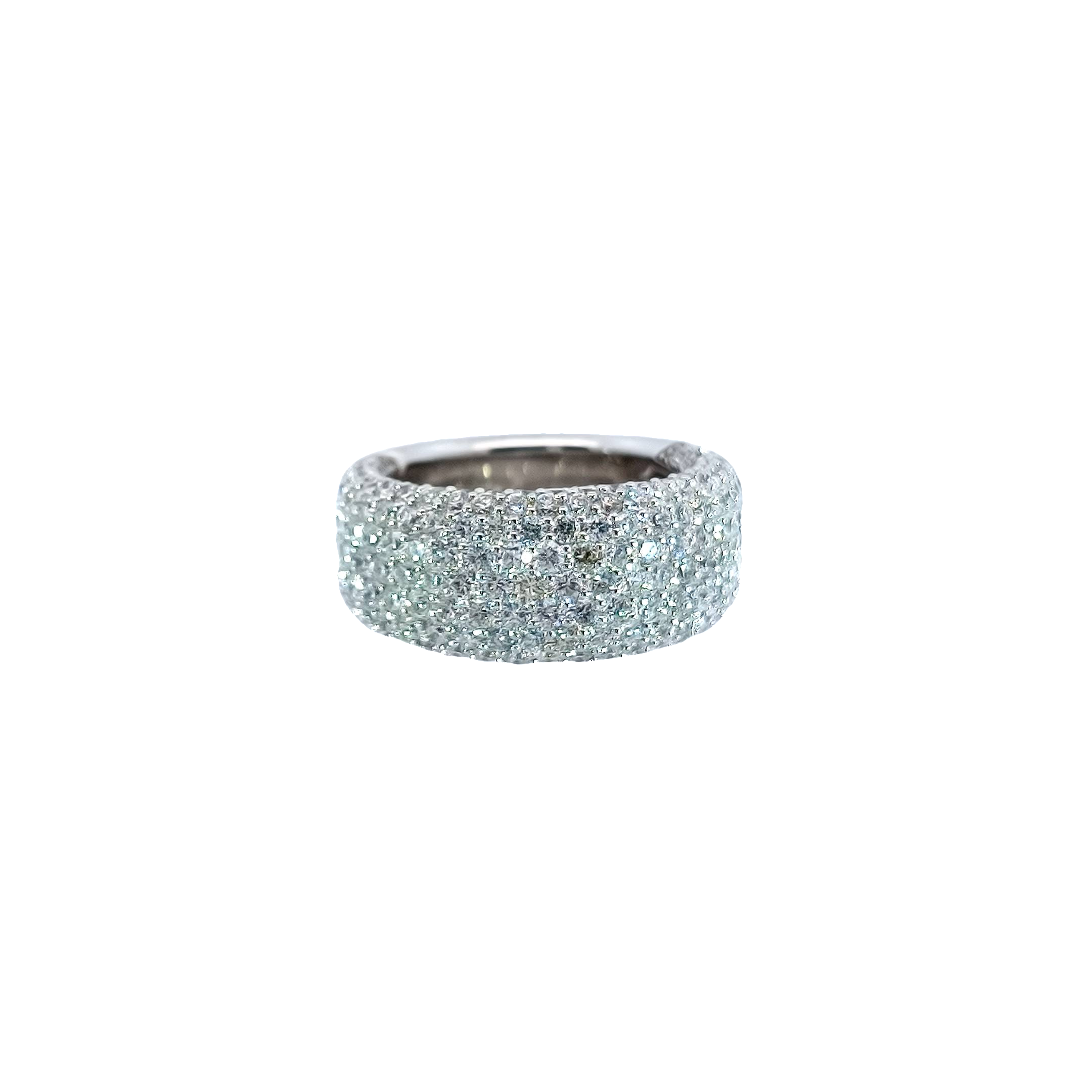 Multi-Layered Pave Diamond Band Ring