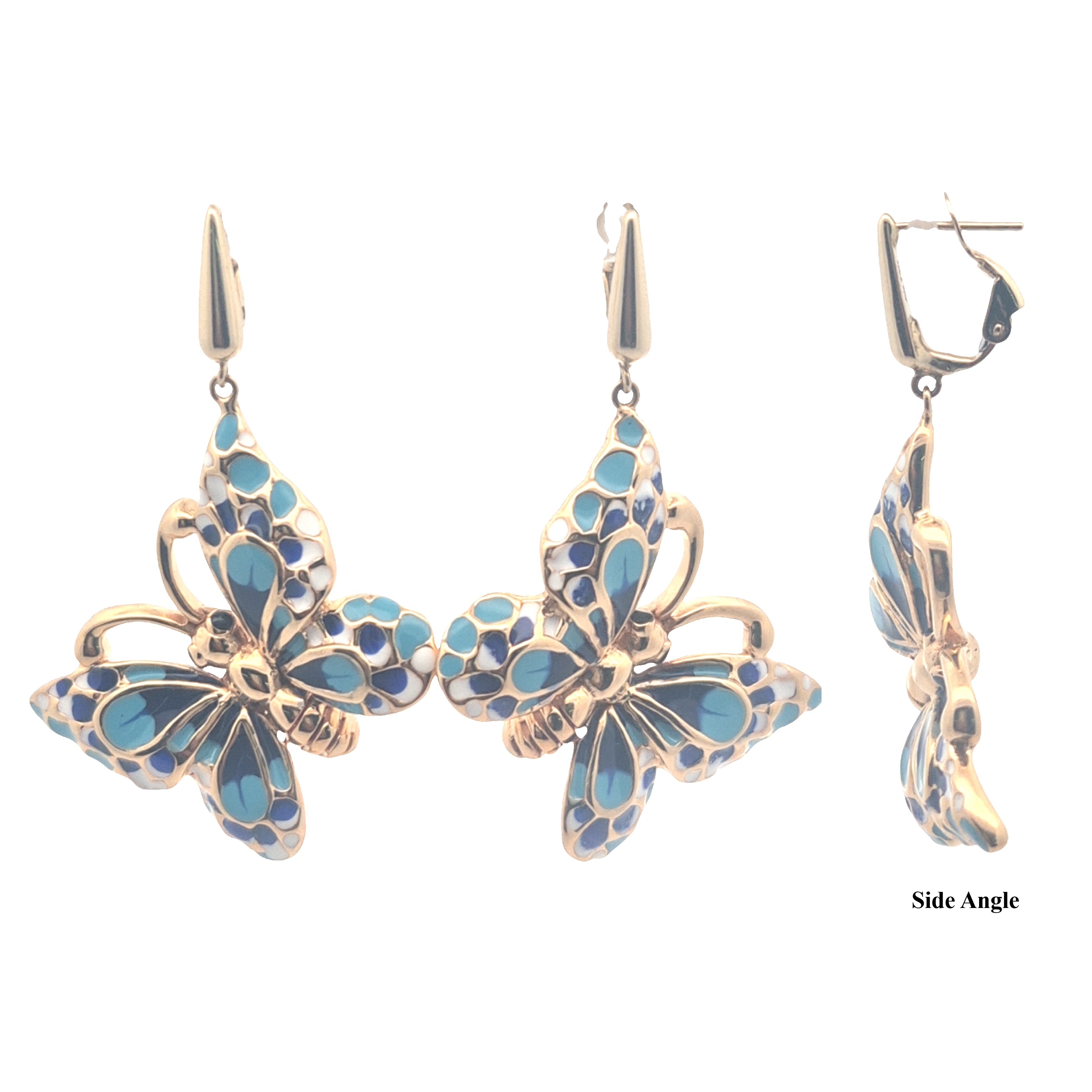 Electro Butterfly Dangling Earrings