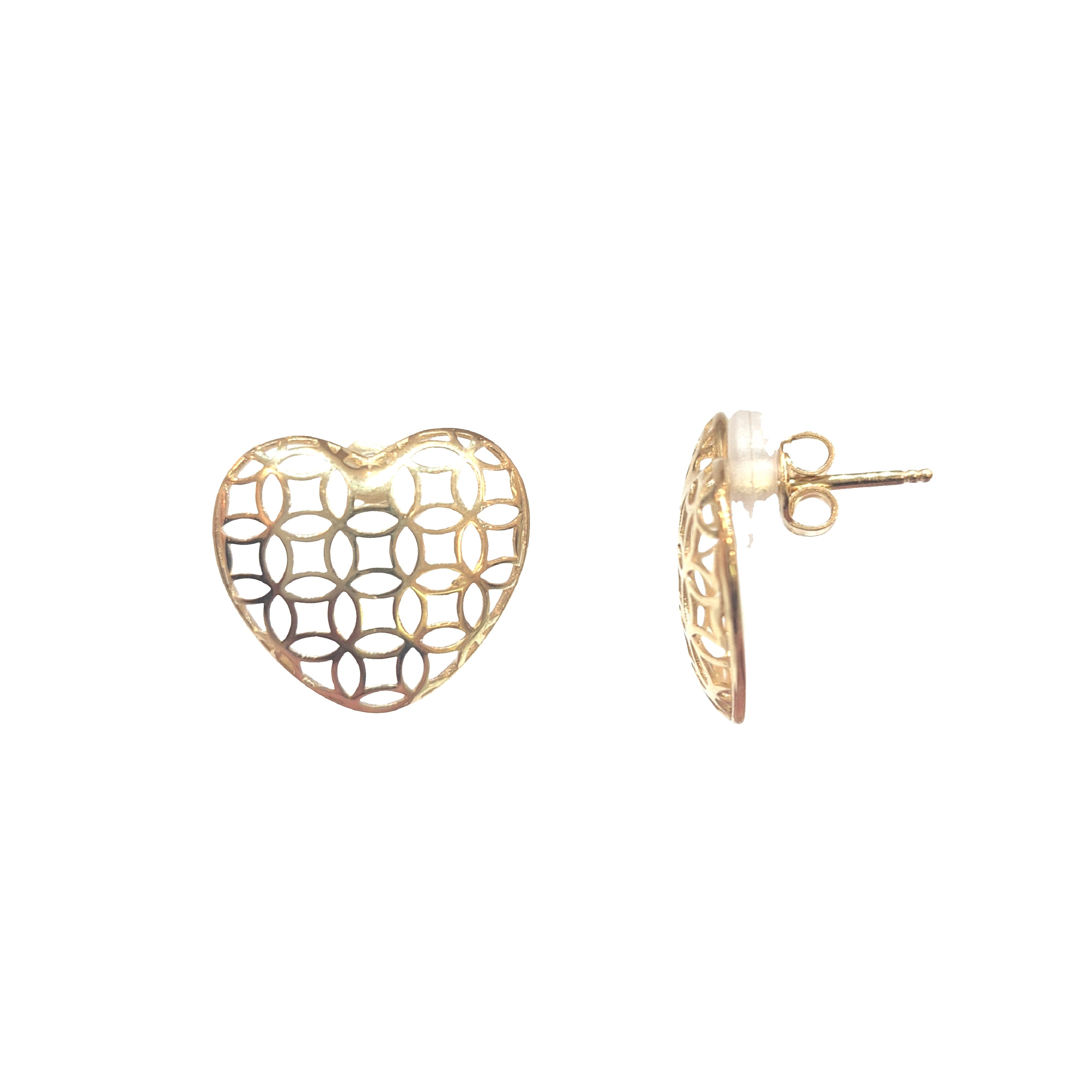 Money Catcher Heart Stud Earrings