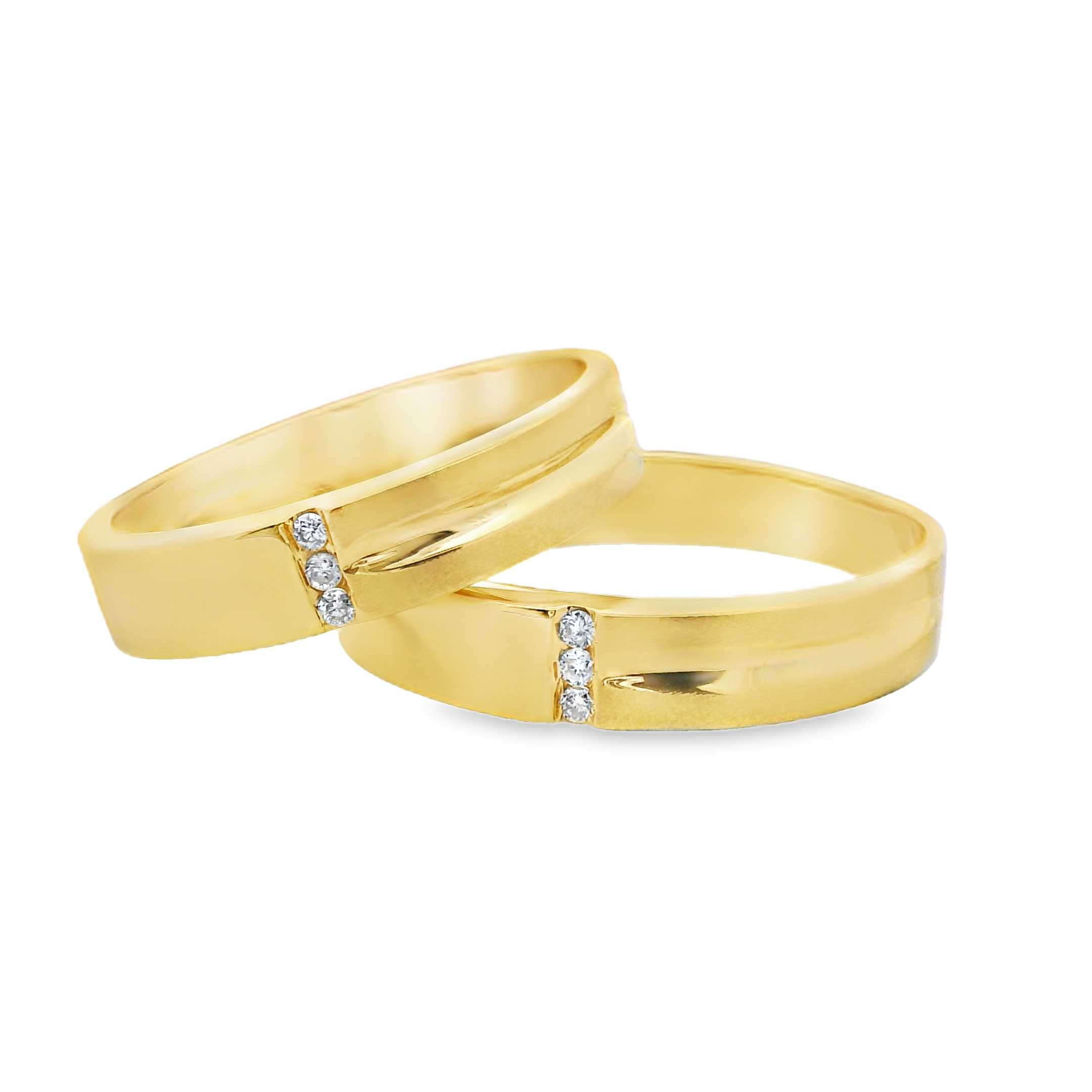 Sophia Classic Yellow Gold Wedding Ring Set