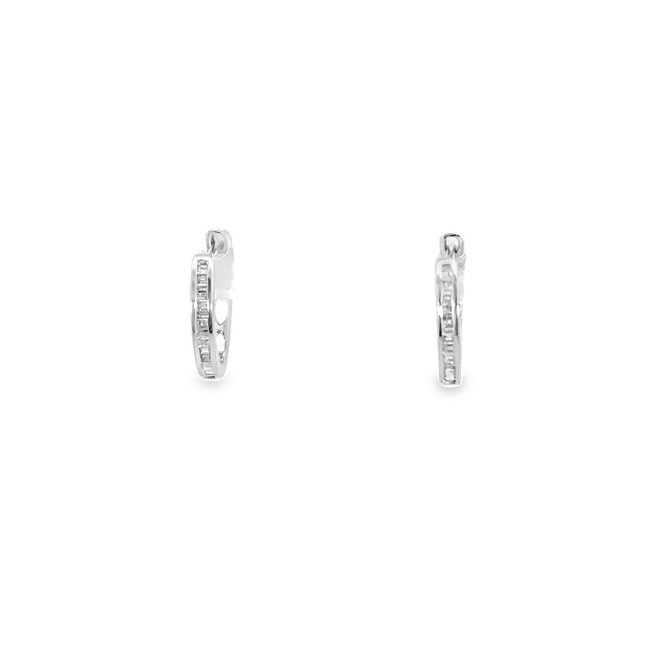 Dainty Diamond Loop Earring WG