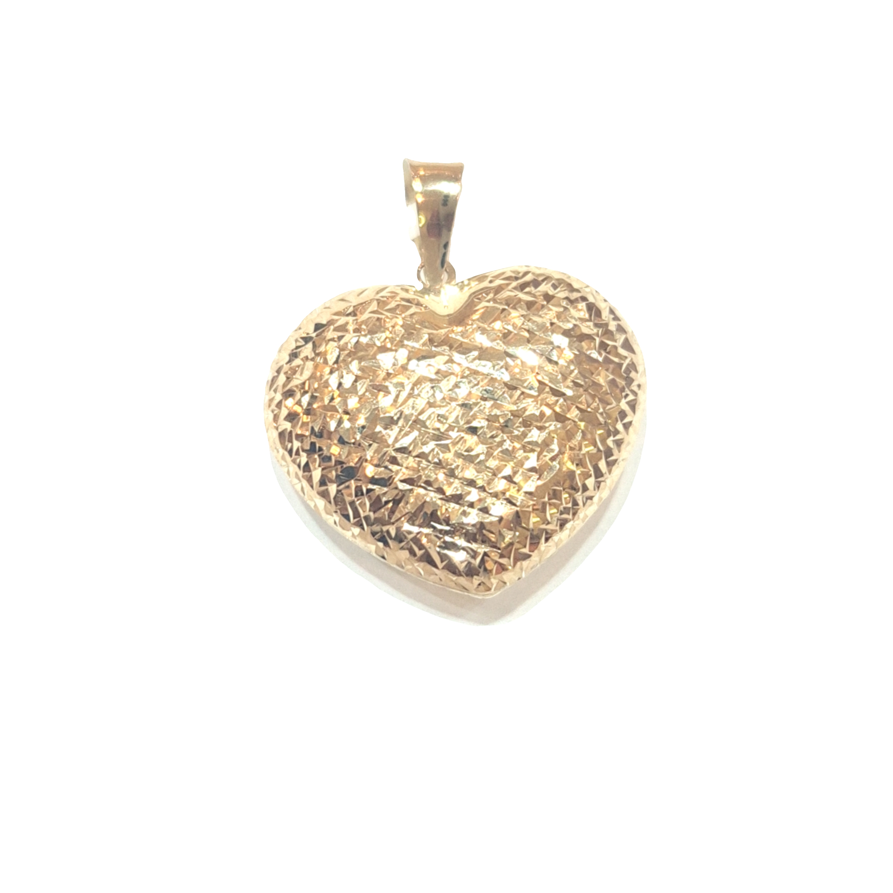 Textured Puff Heart Pendant
