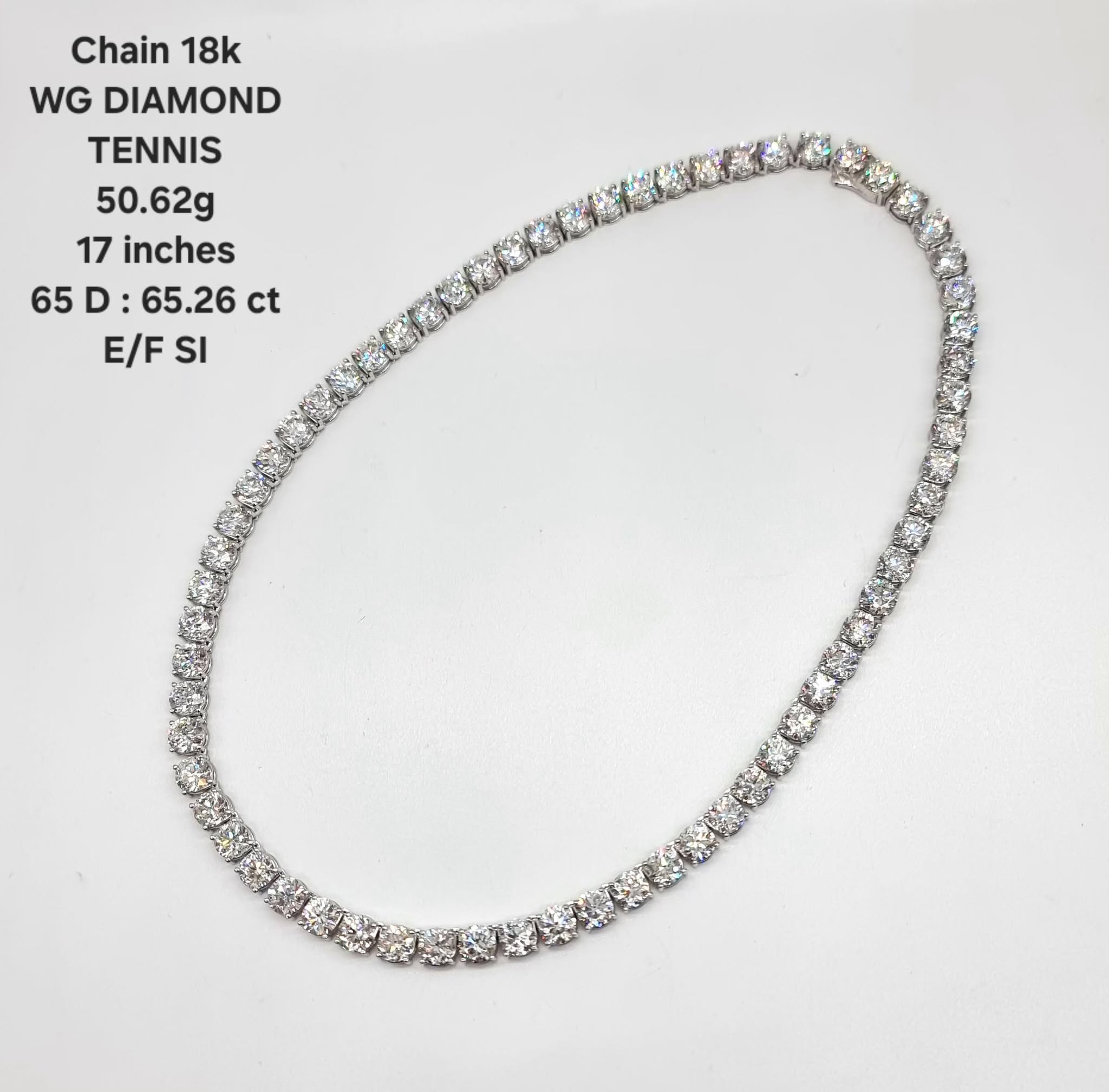 White Gold Diamond Tennis Necklace