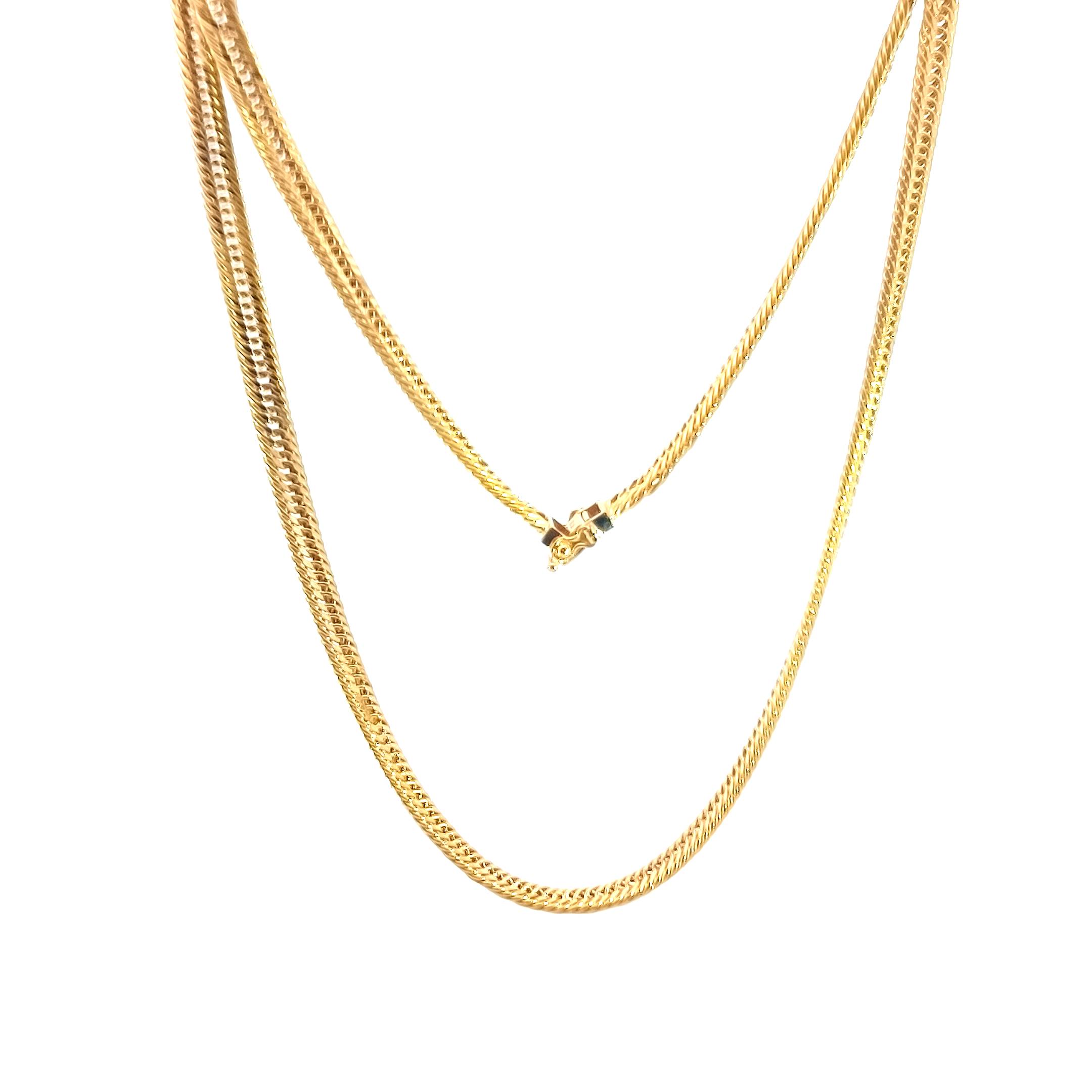 Japan Style Necklace Triple lock 24"