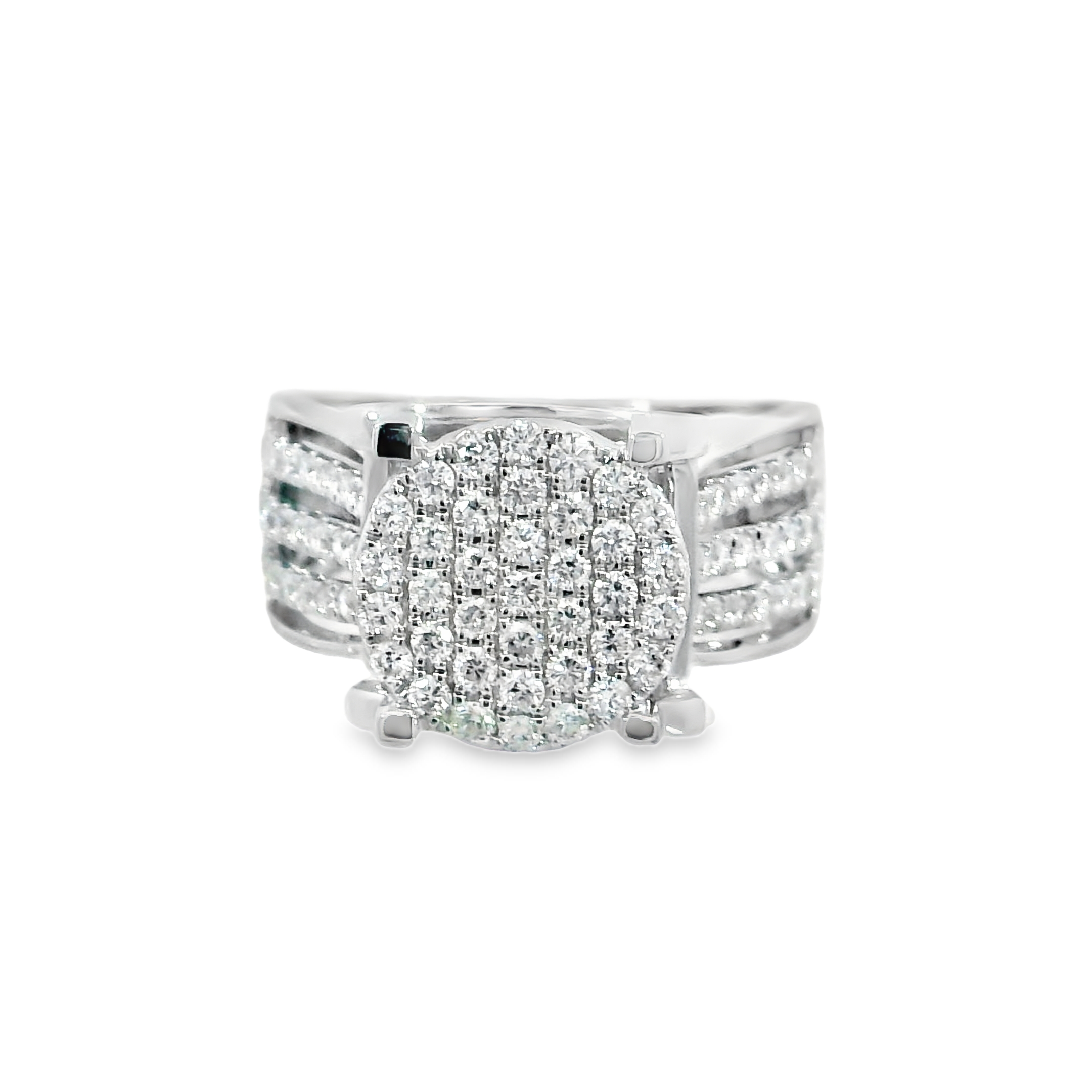 Round Top Diamond Studded Ring