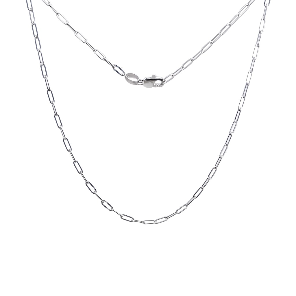 Top Quality Paperclip Necklaces White gold