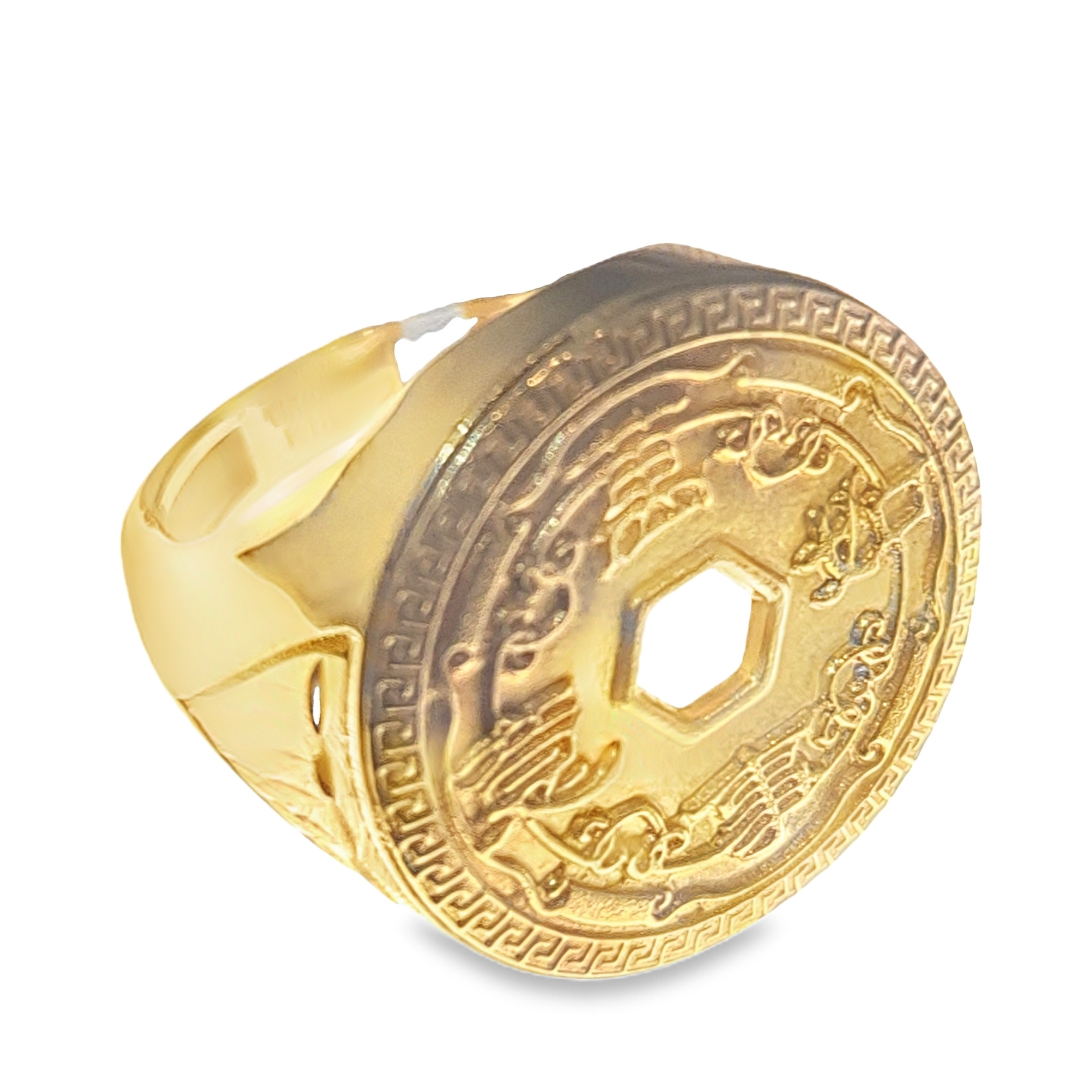 Oriental Coin-Inspired Ring