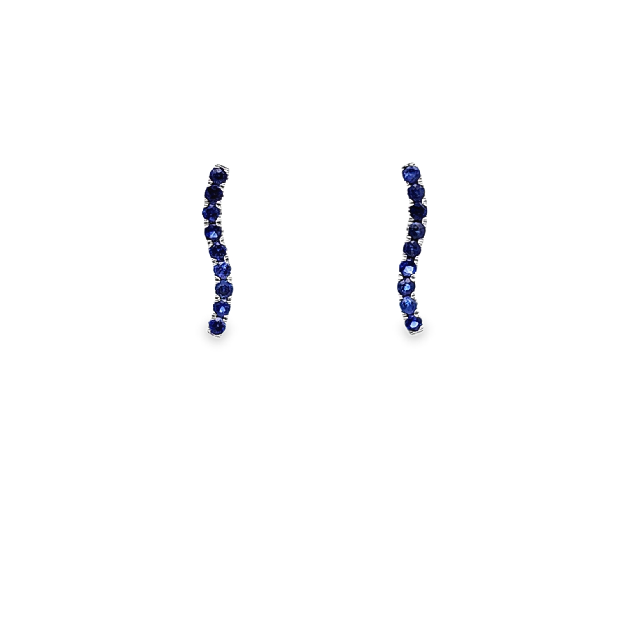 Sapphire Wavy Stud Earring