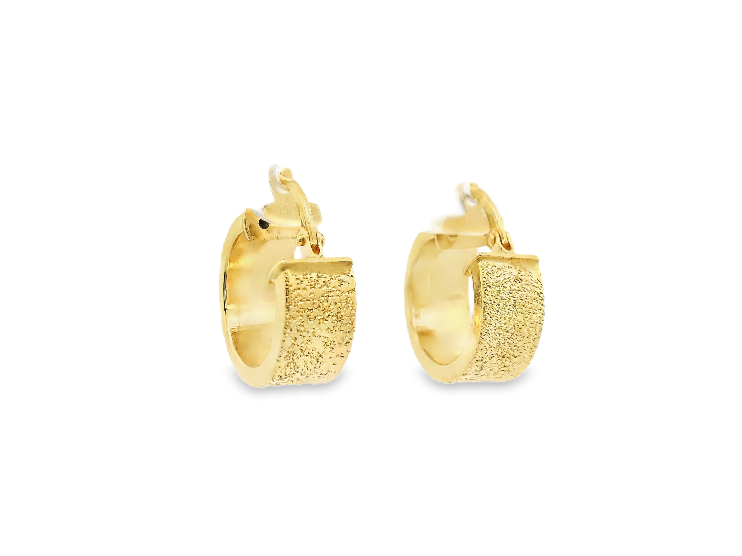 Textured Flat Hoop Earring