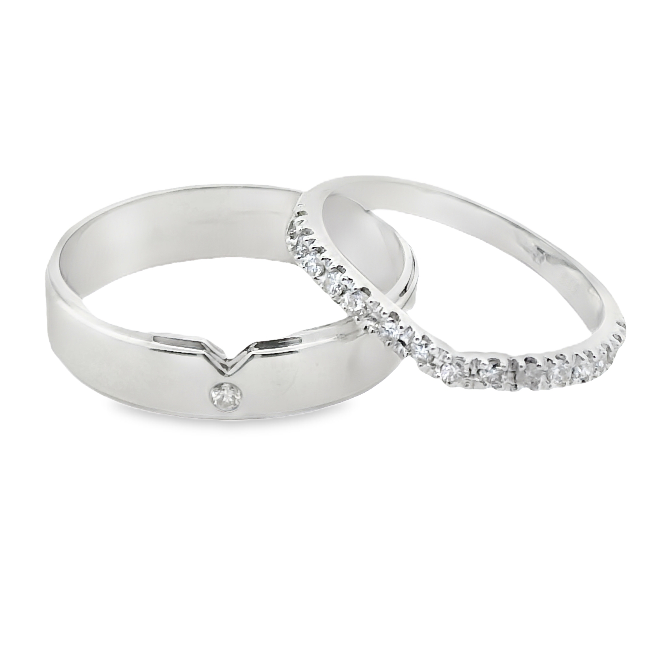 Kimberly White Gold Wedding Ring Set