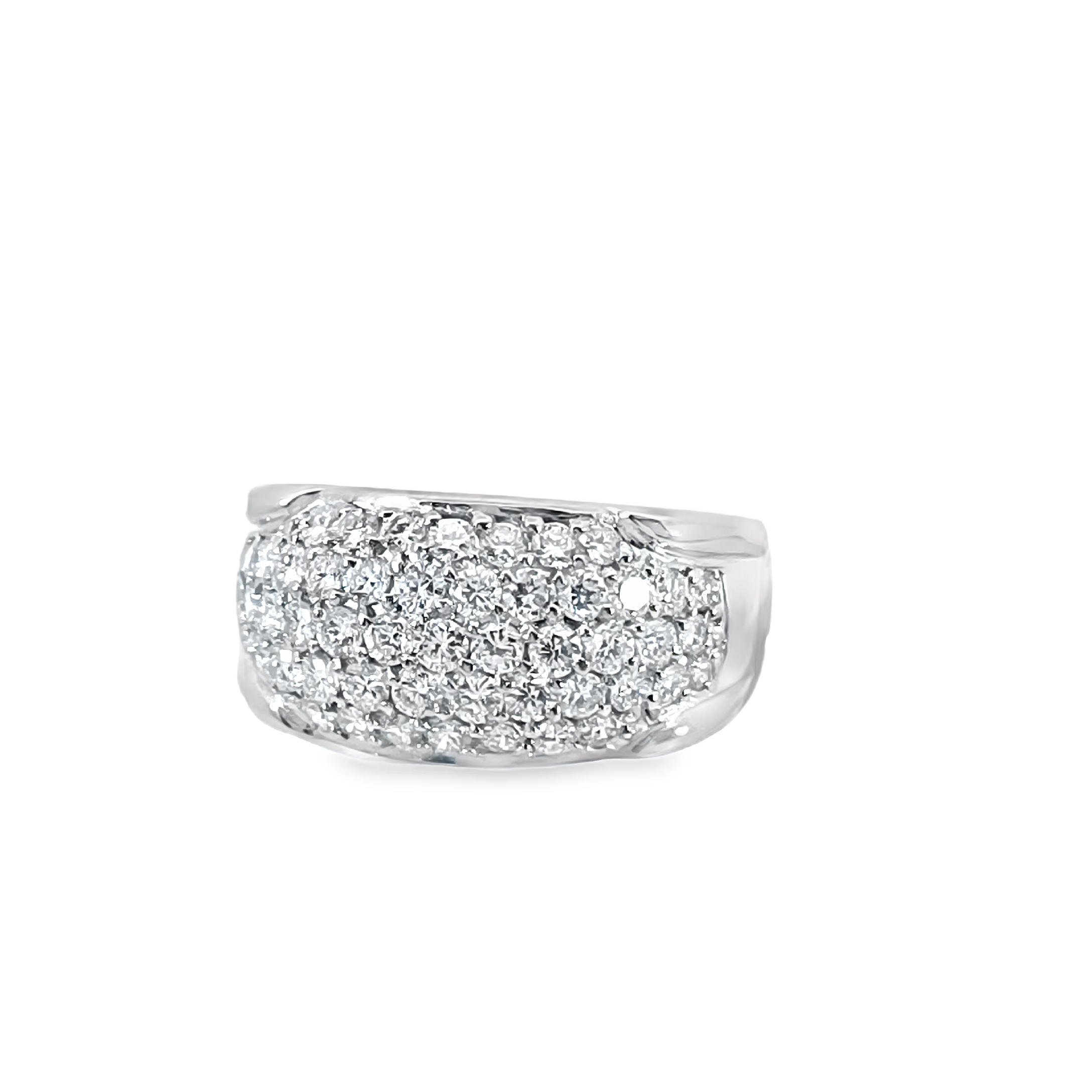 Platinum Diamond Semi-Dome Ring