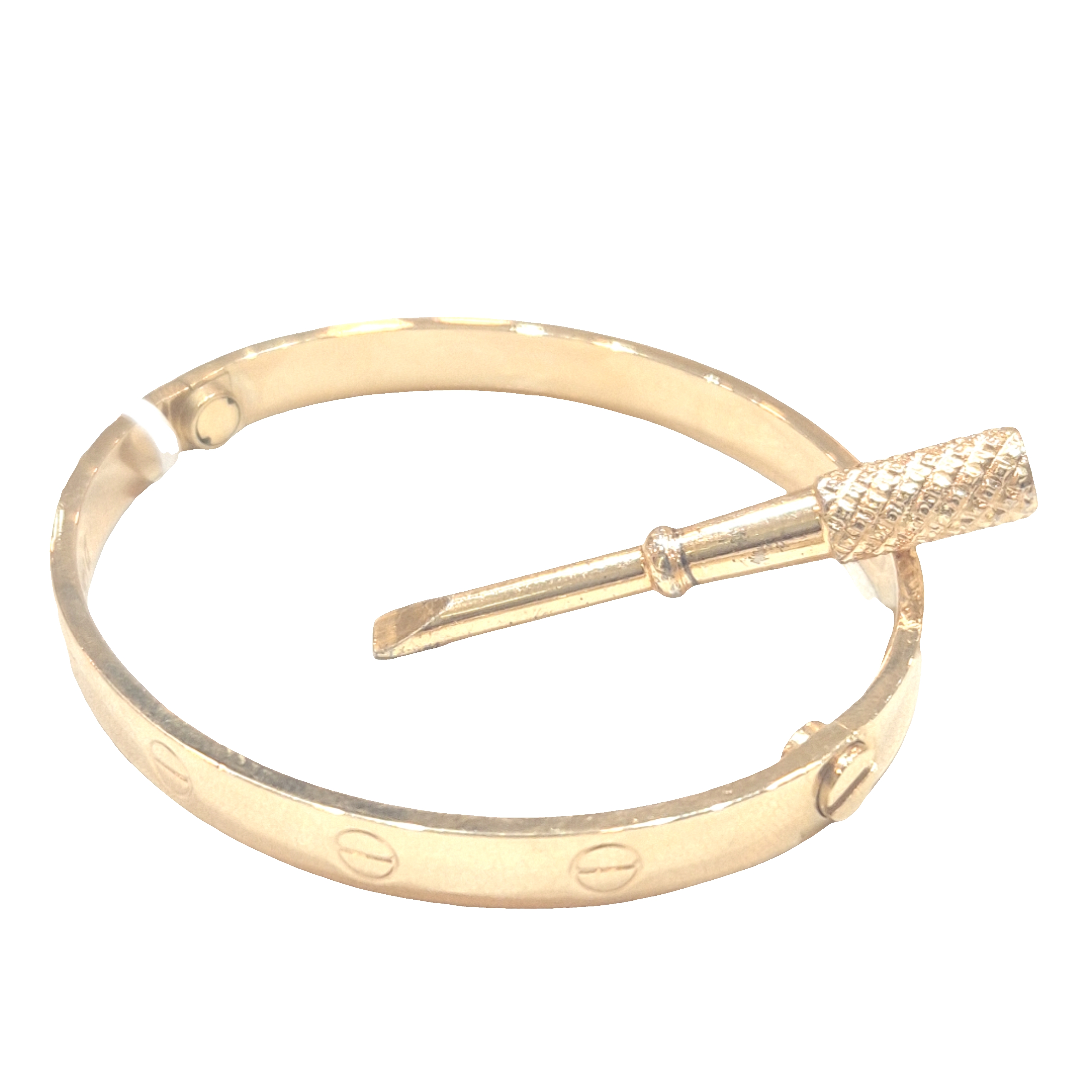 Yellow Gold Love bangle Screw Type