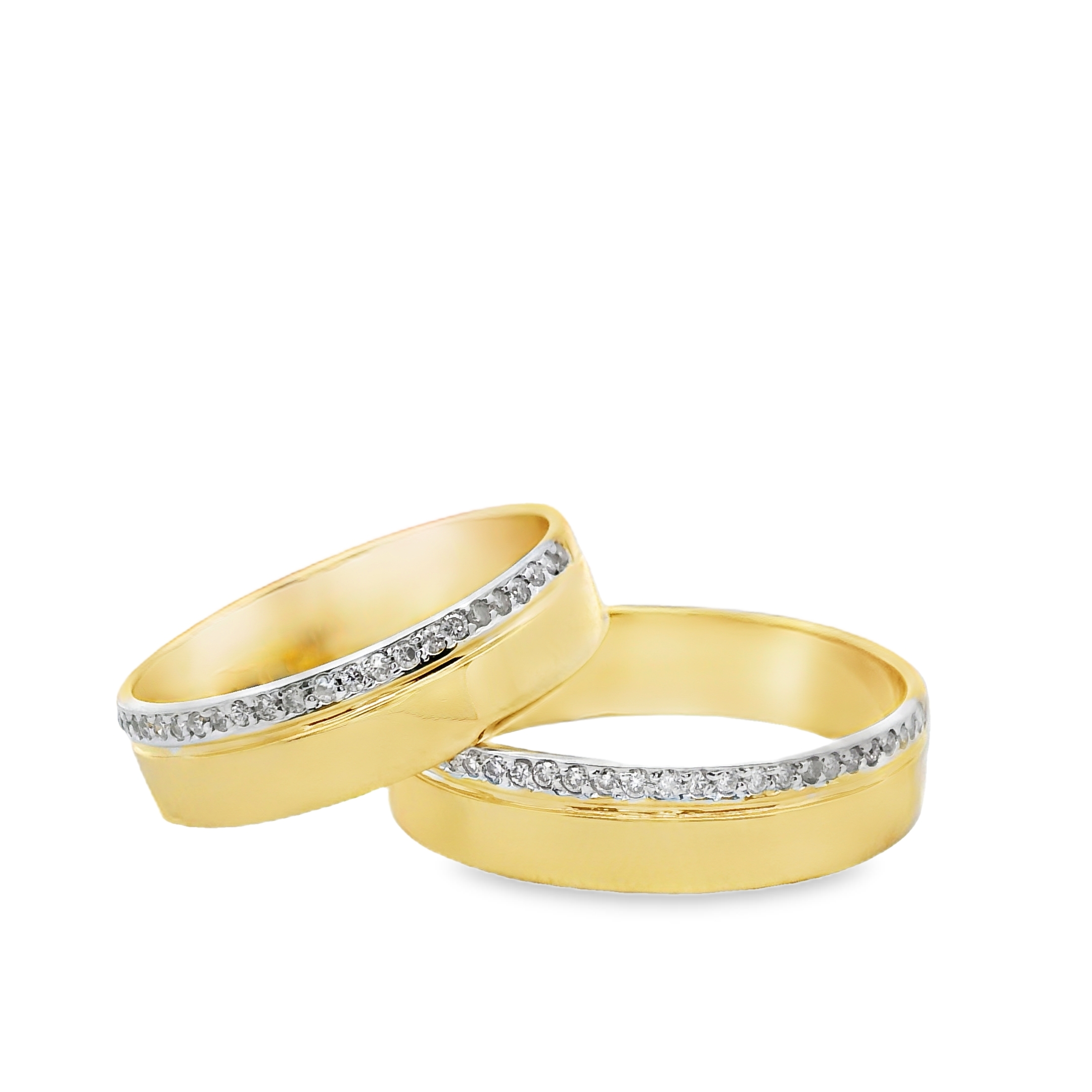 Olivia Classic Yellow Gold Wedding Ring Set