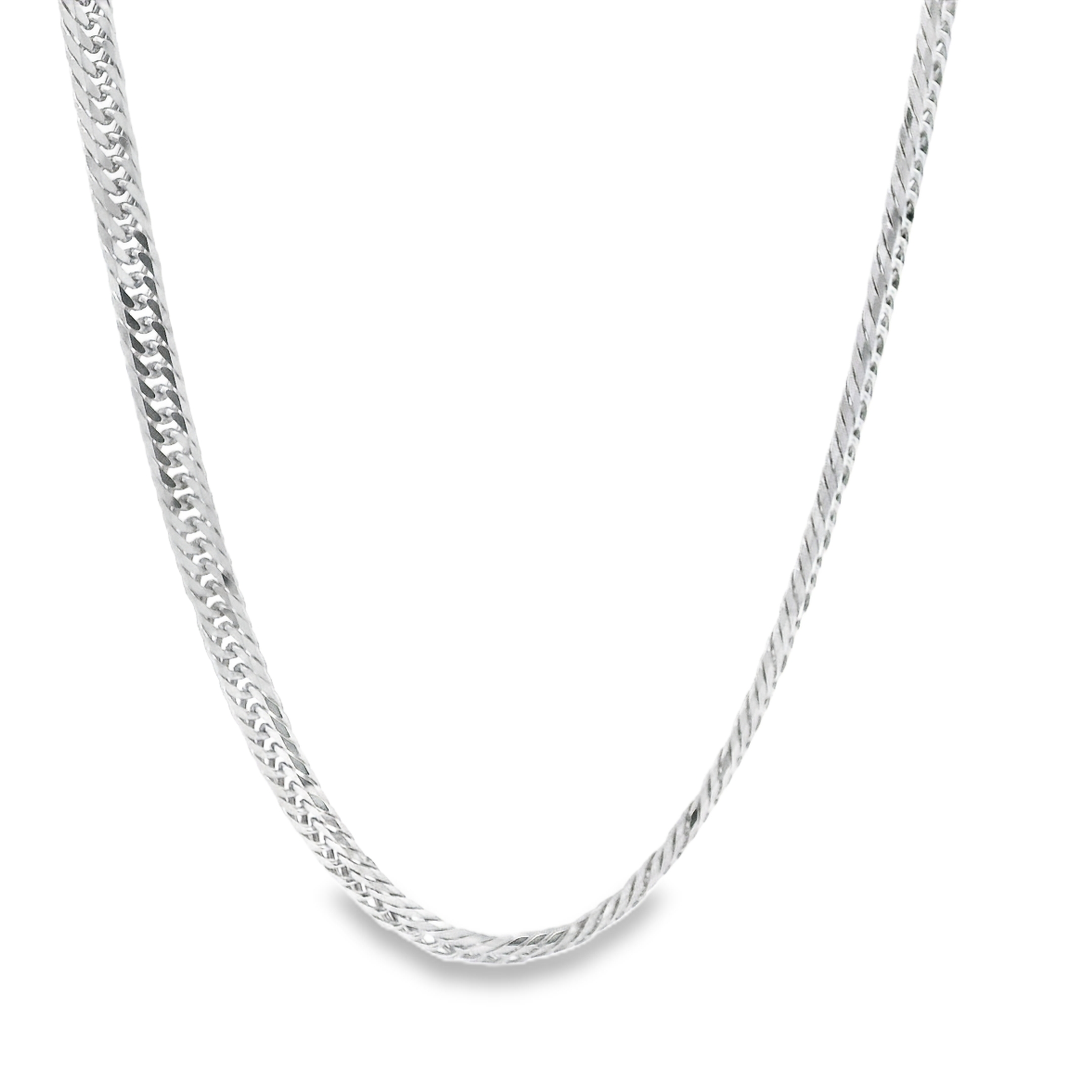 Japan Gold Necklace 10 Cut White Gold 18"