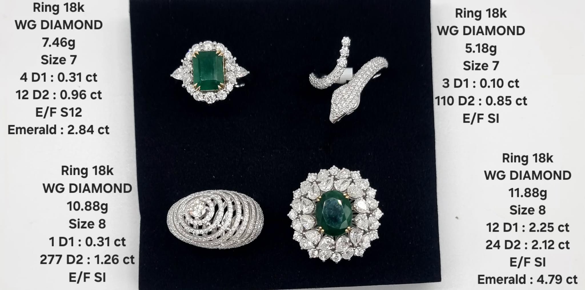 White Gold Diamond Ring 18k