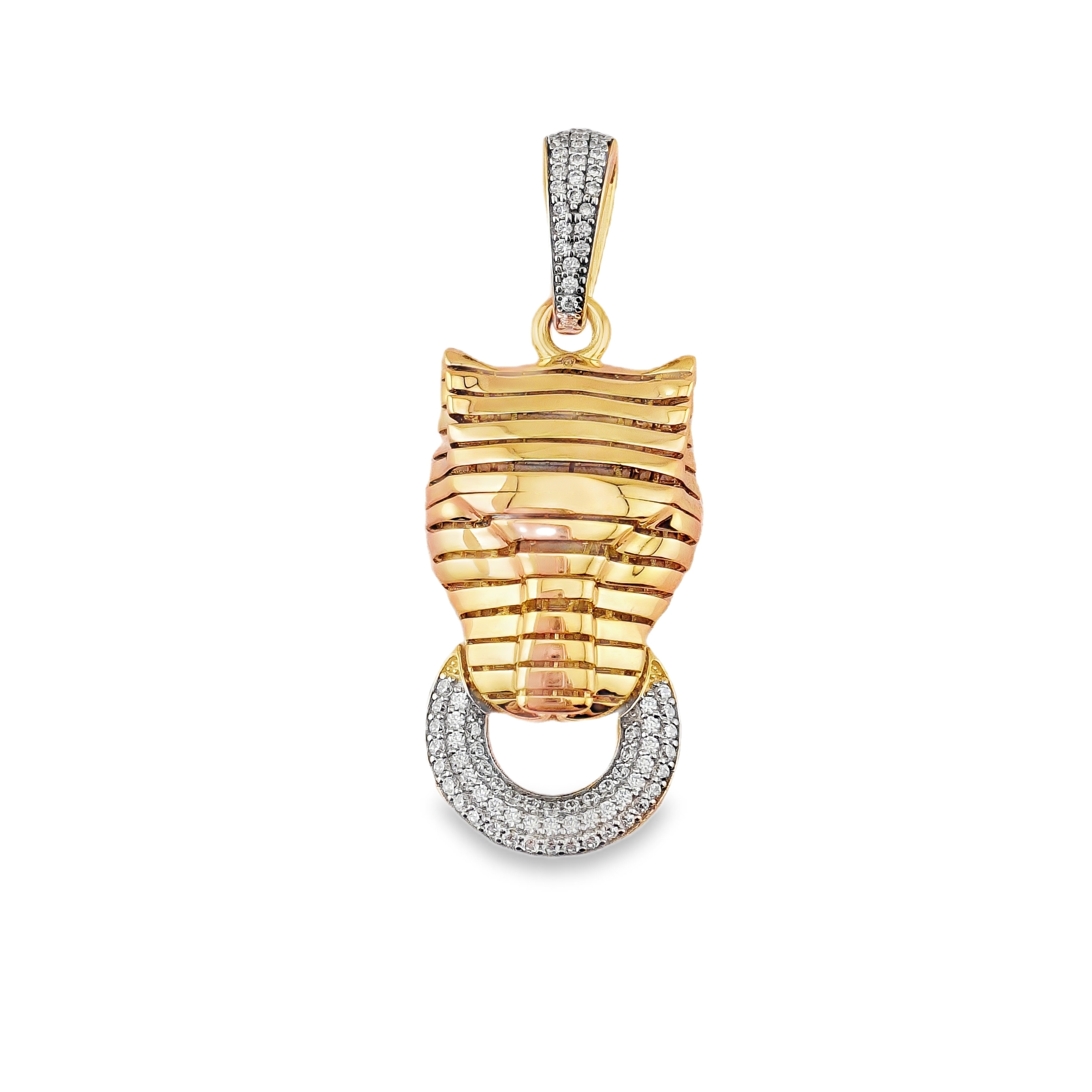 Monaco Panther Chain Pendant with Brilliant-Cut Round Stone