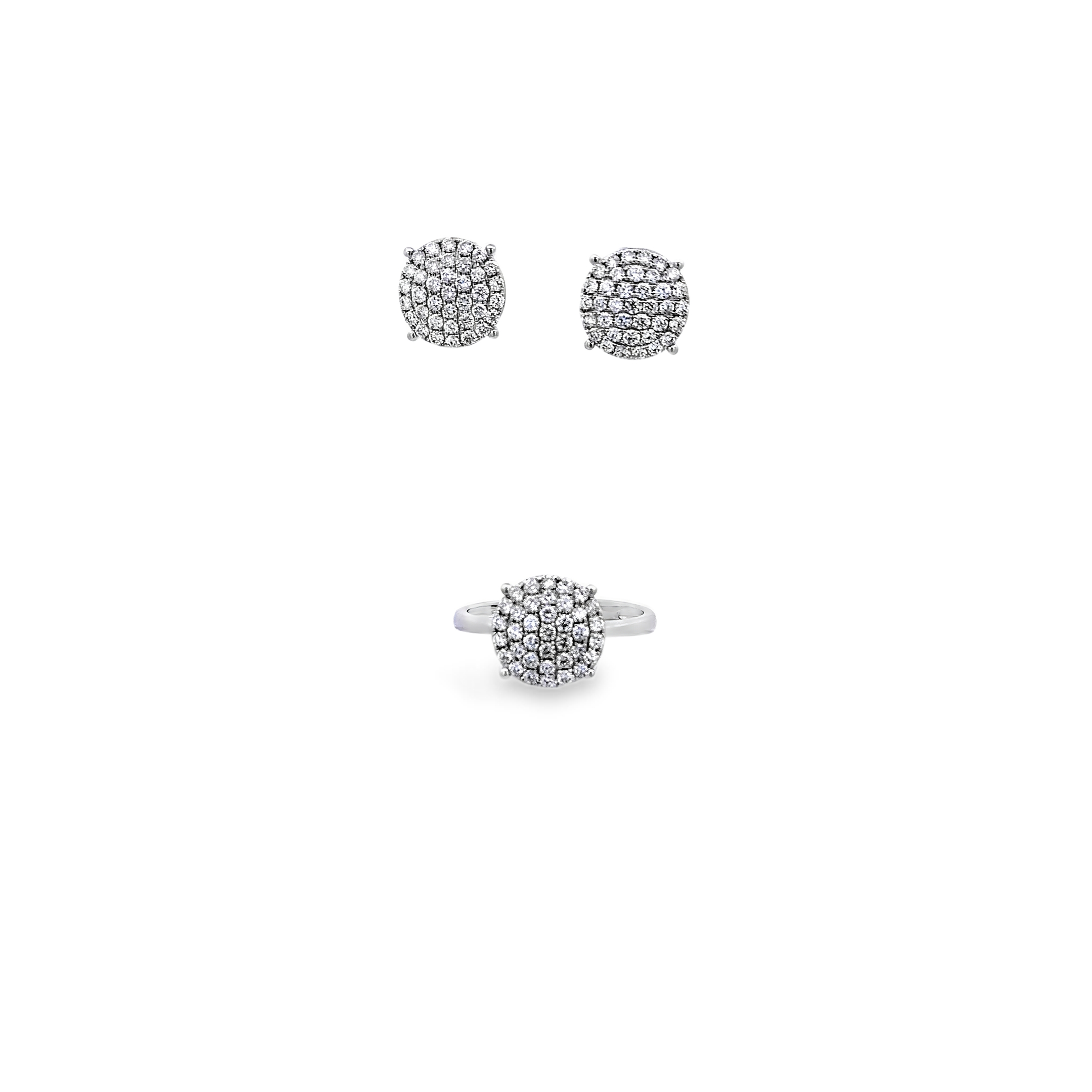 Round Diamond Studded Jewelry Set