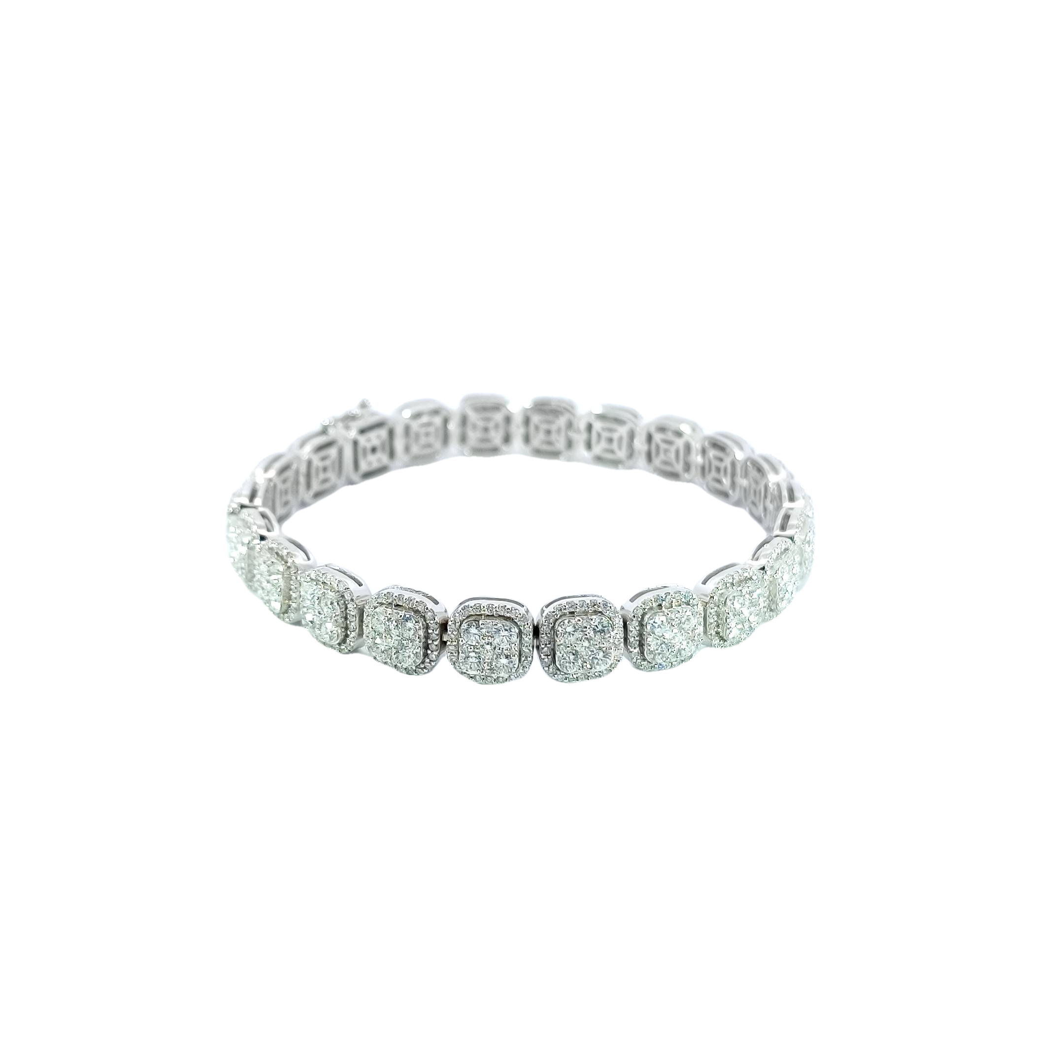 Square Illusion Diamond Tennis Bracelet