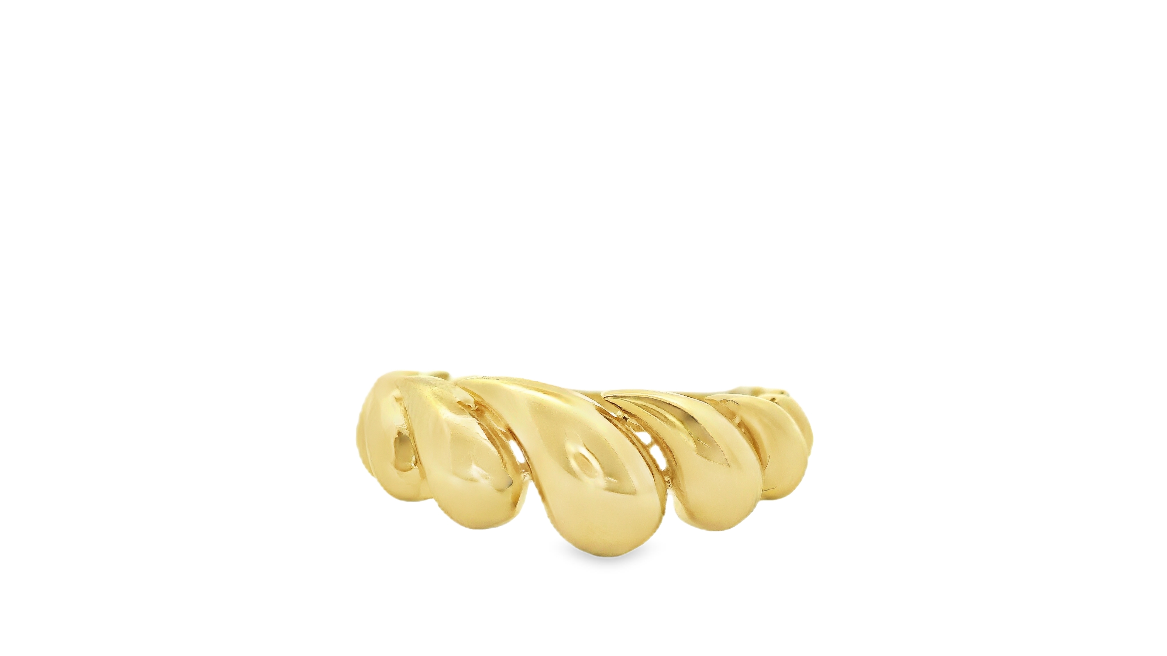 Sculptural Gold Teardrop ring