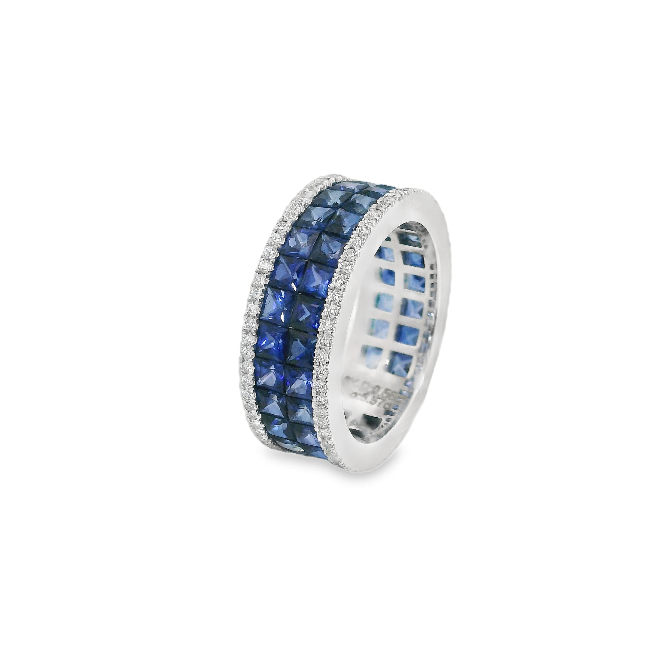 Princess Cut Sapphire Diamond Eternity Ring