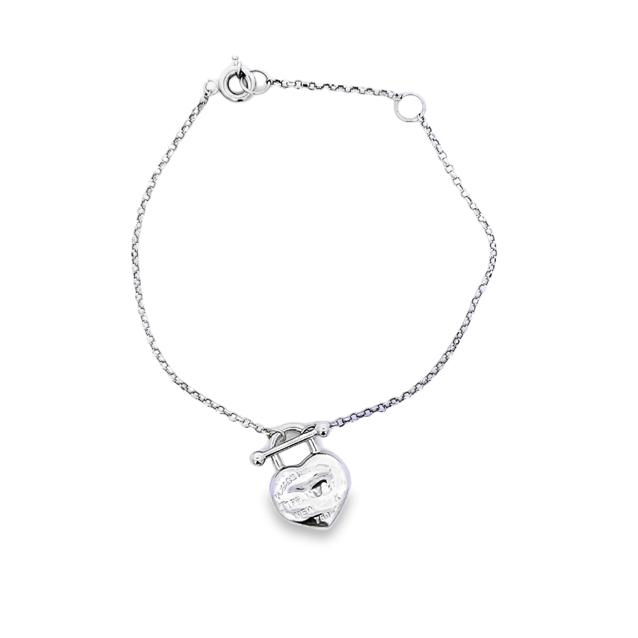 WG Bracelet with Hollow Heart Lock Charm (Small)