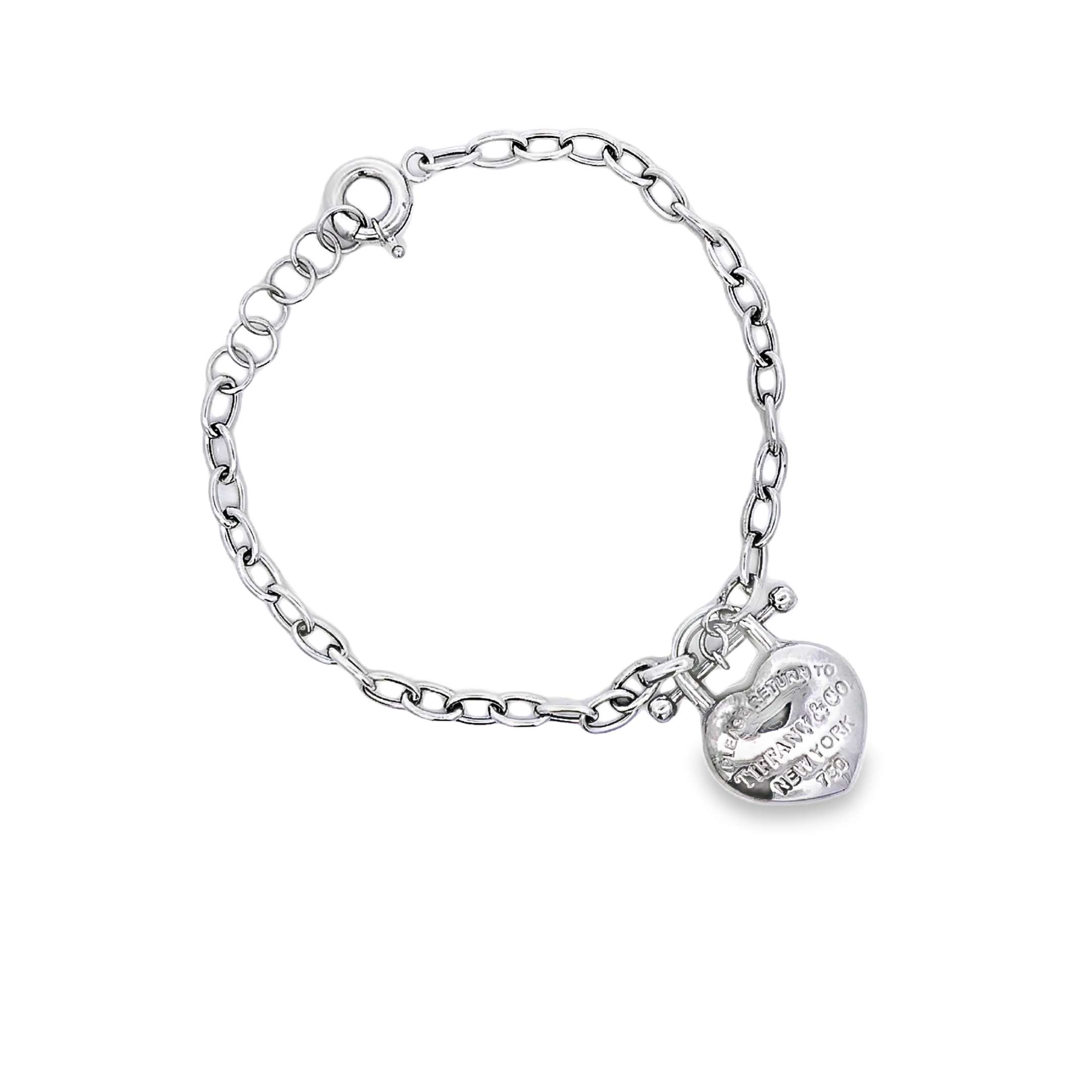 WG Bracelet with Hollow Heart Lock Charm (Medium)