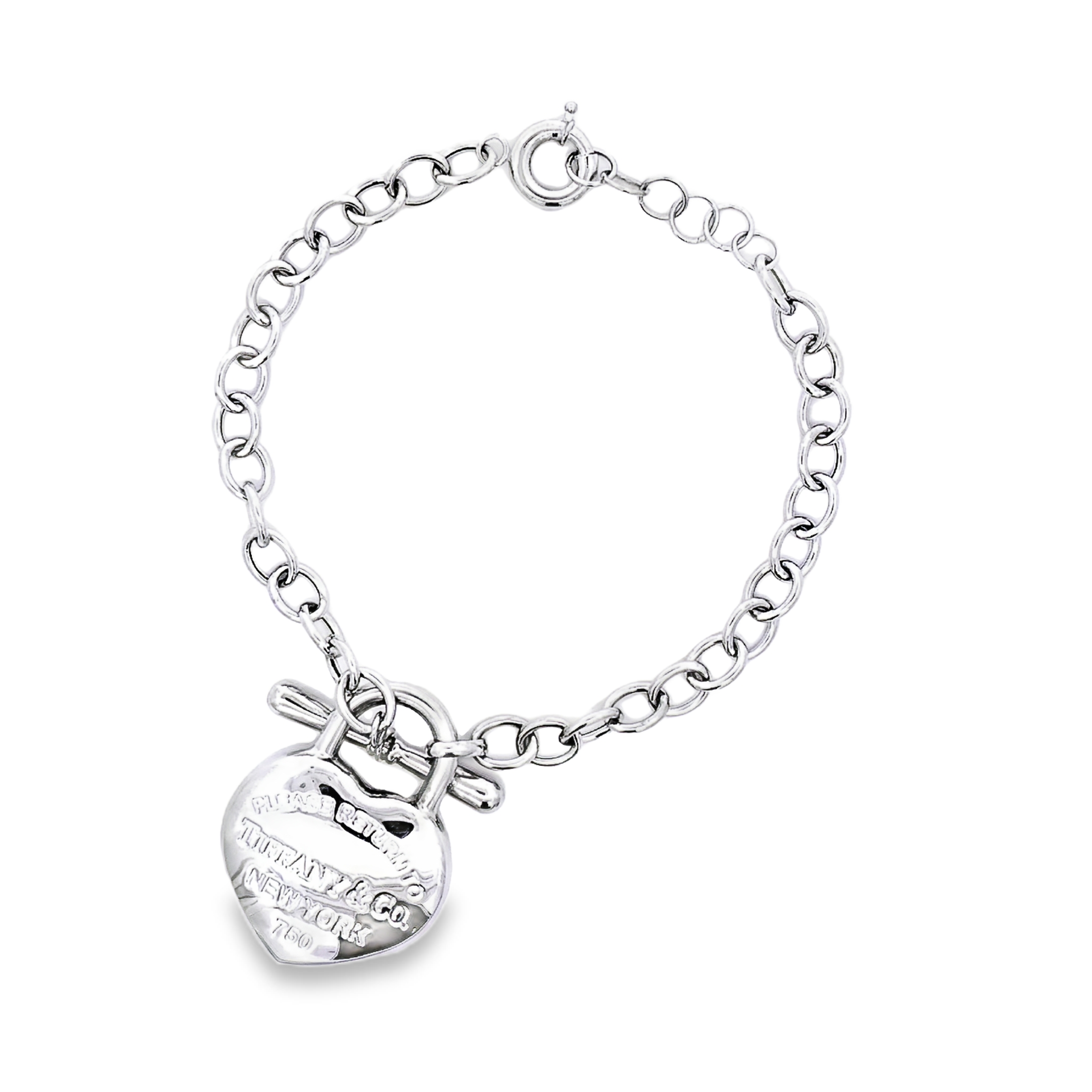 WG Bracelet with Hollow Heart Lock Charm (Large)