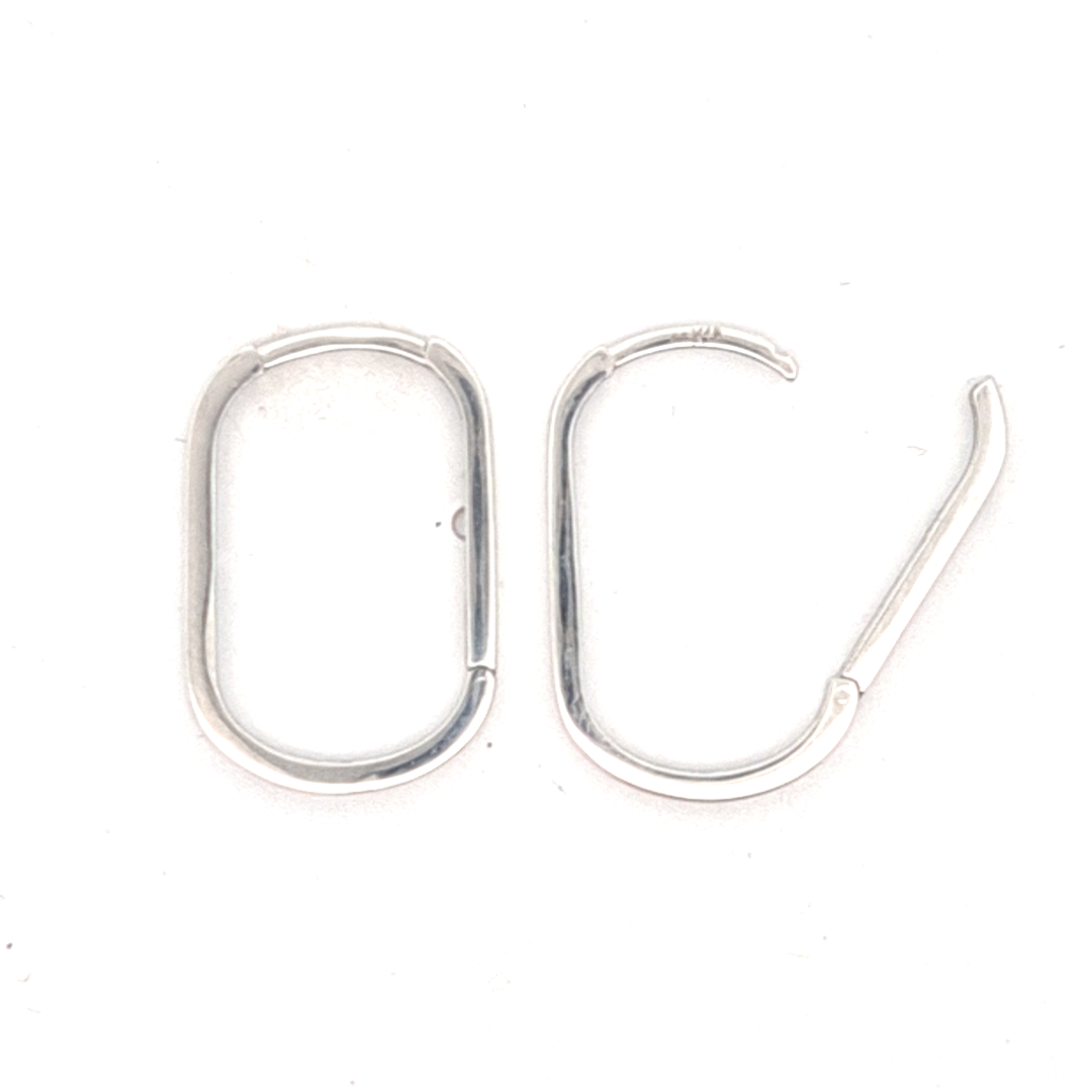 Top Quality Hoop Earrings in White Gold