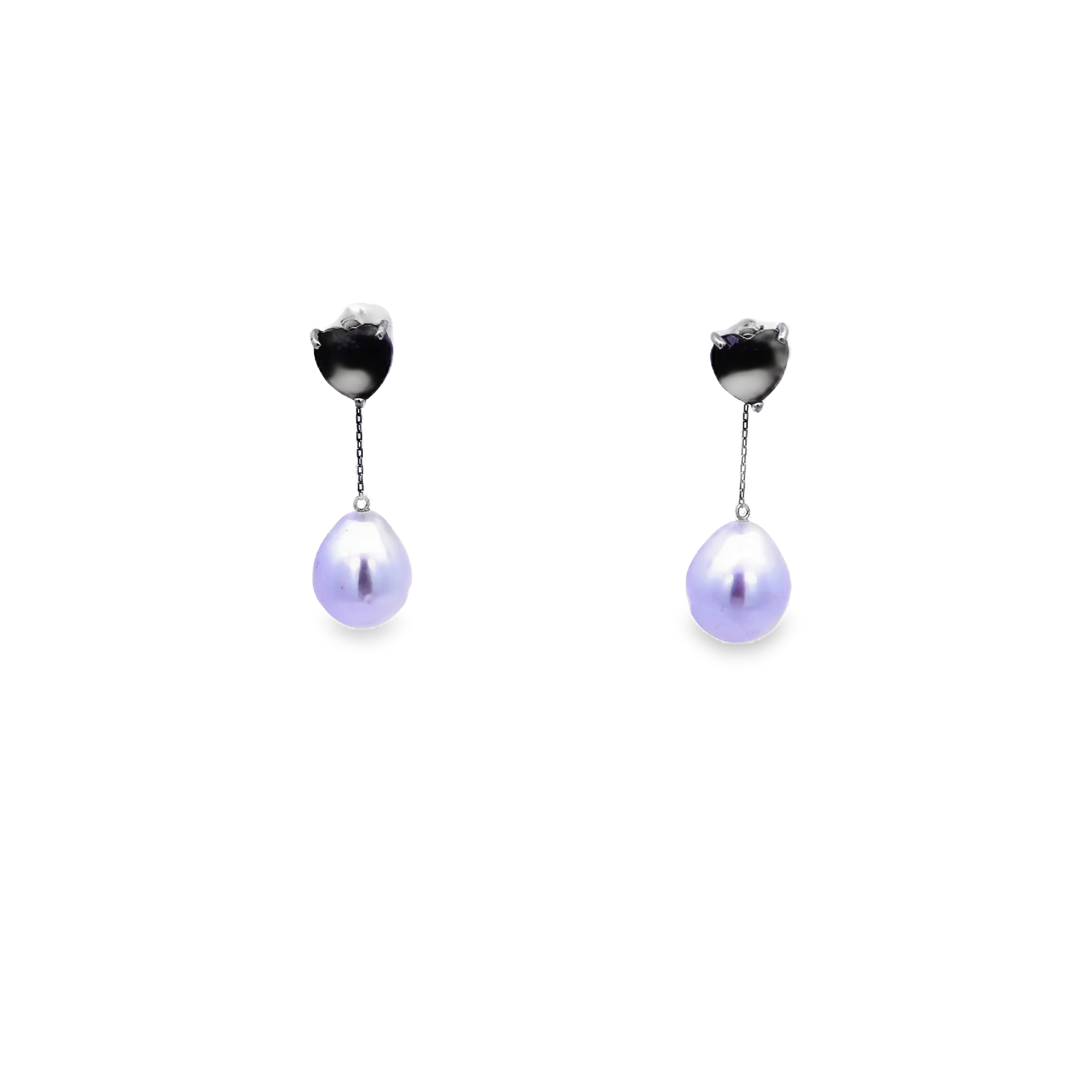 Black Diamond-South sea Teardrop Pearl Earring