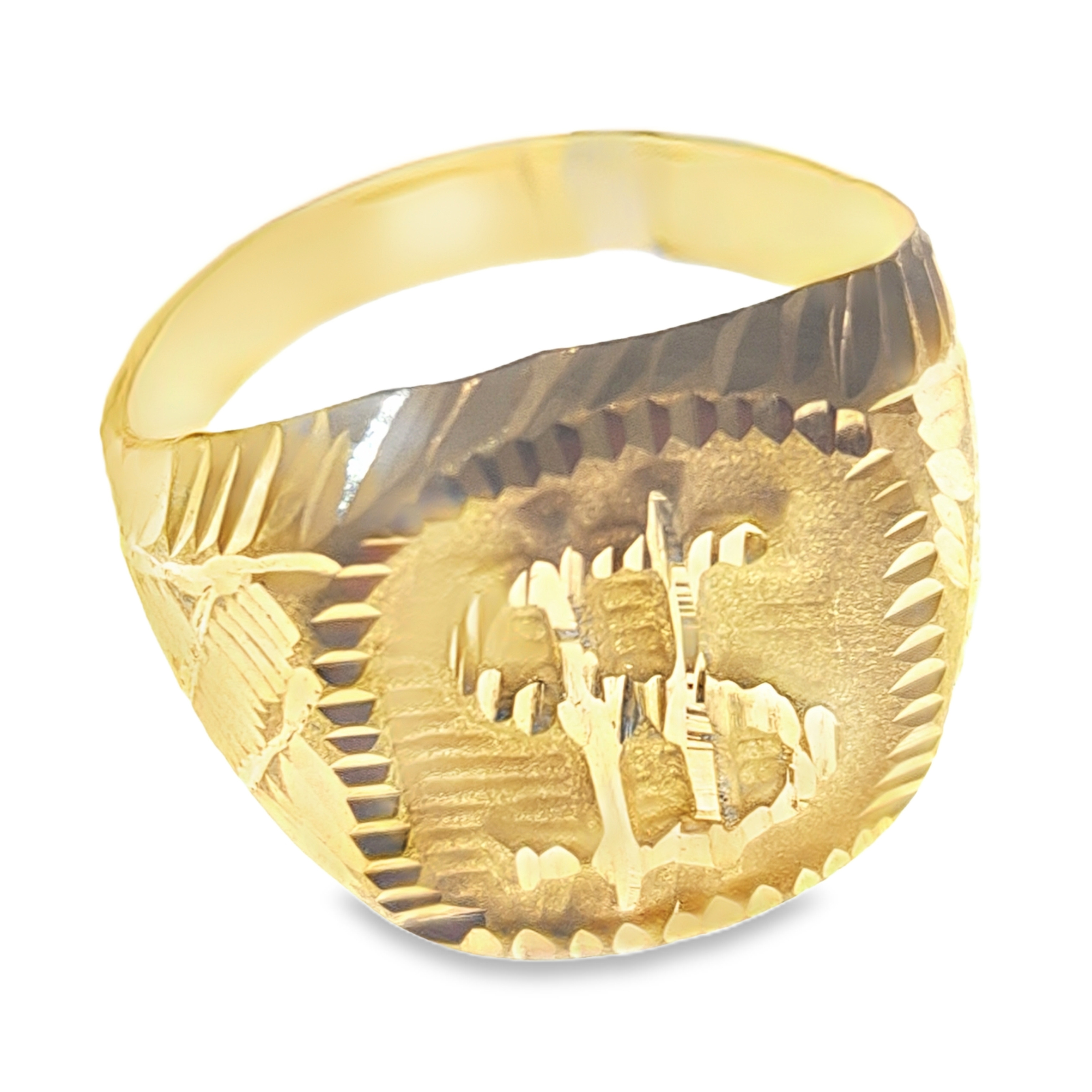 Engraved Dollar Symbol Ring