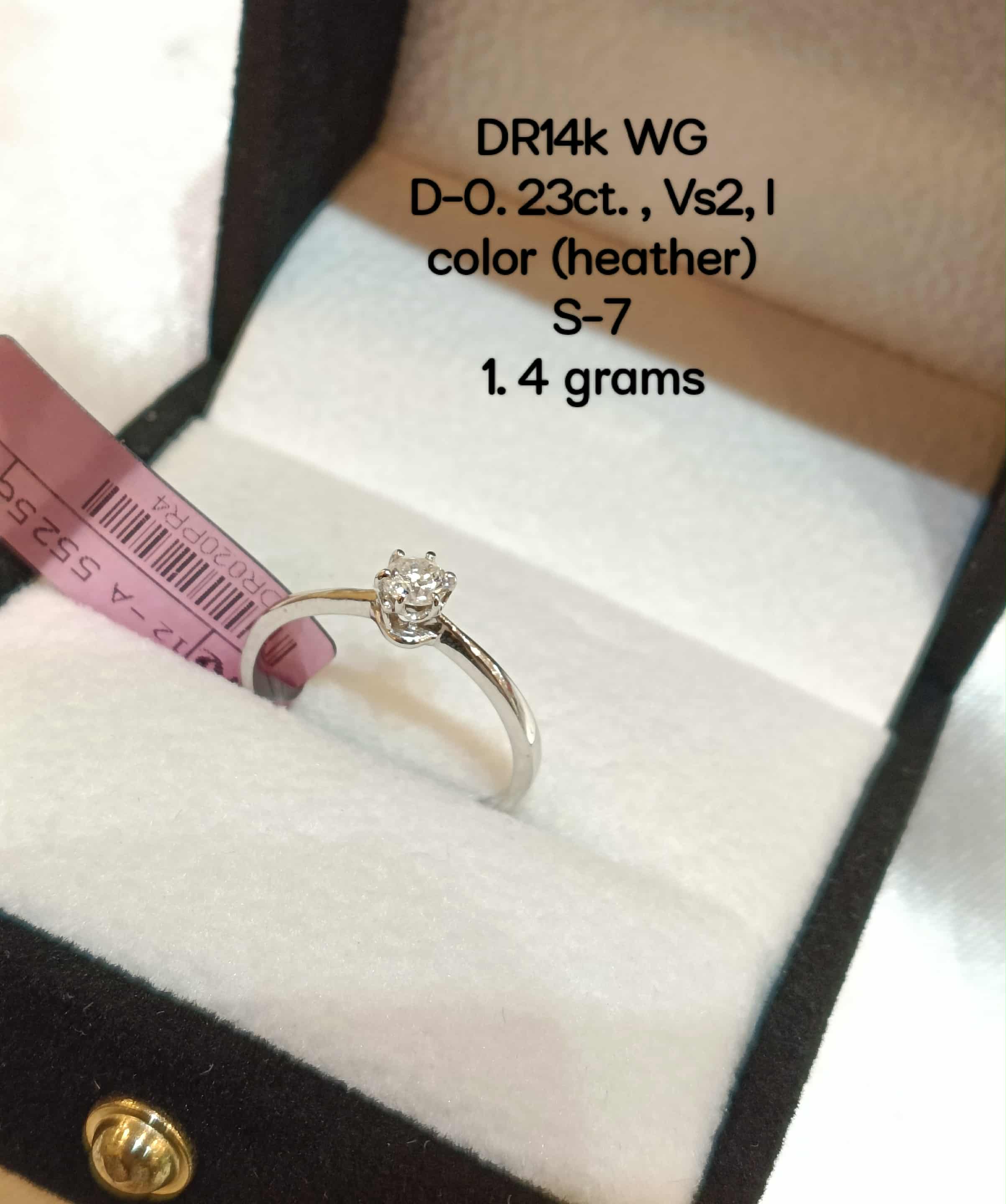 Classic White Gold Solitaire Ring with Round Cut Diamond