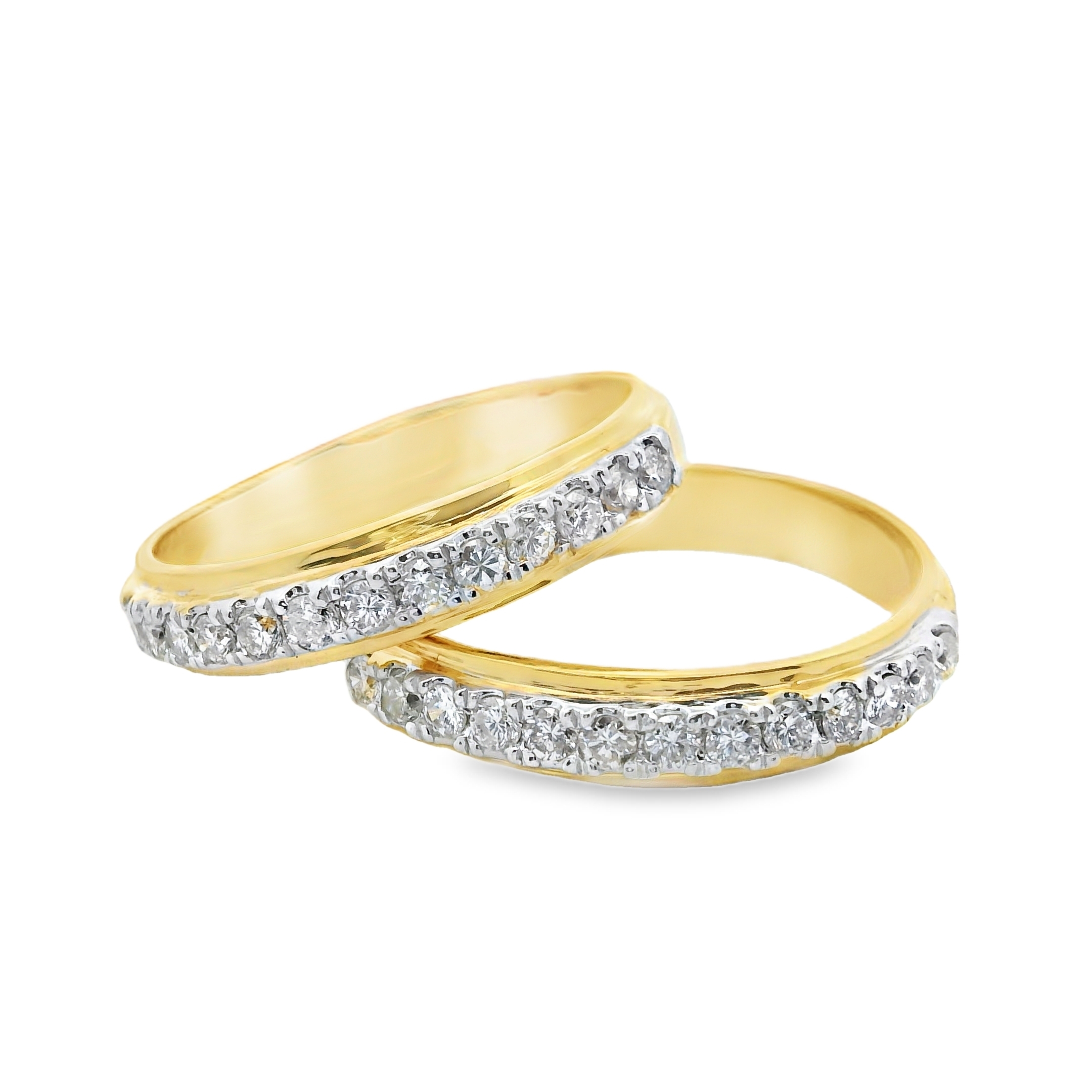 Emma Classic Yellow Gold Wedding Ring Set