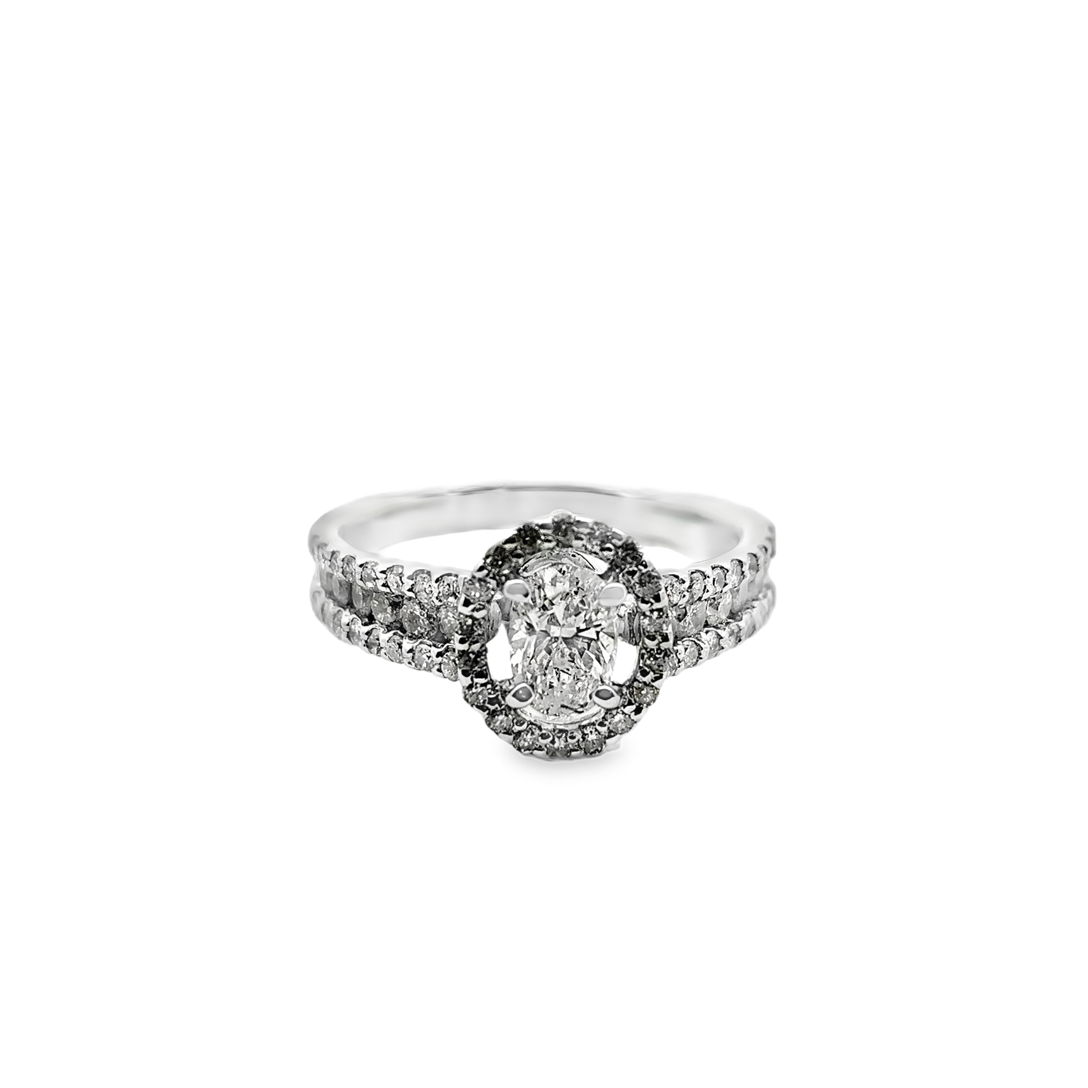 Oval Halo Diamond Ring