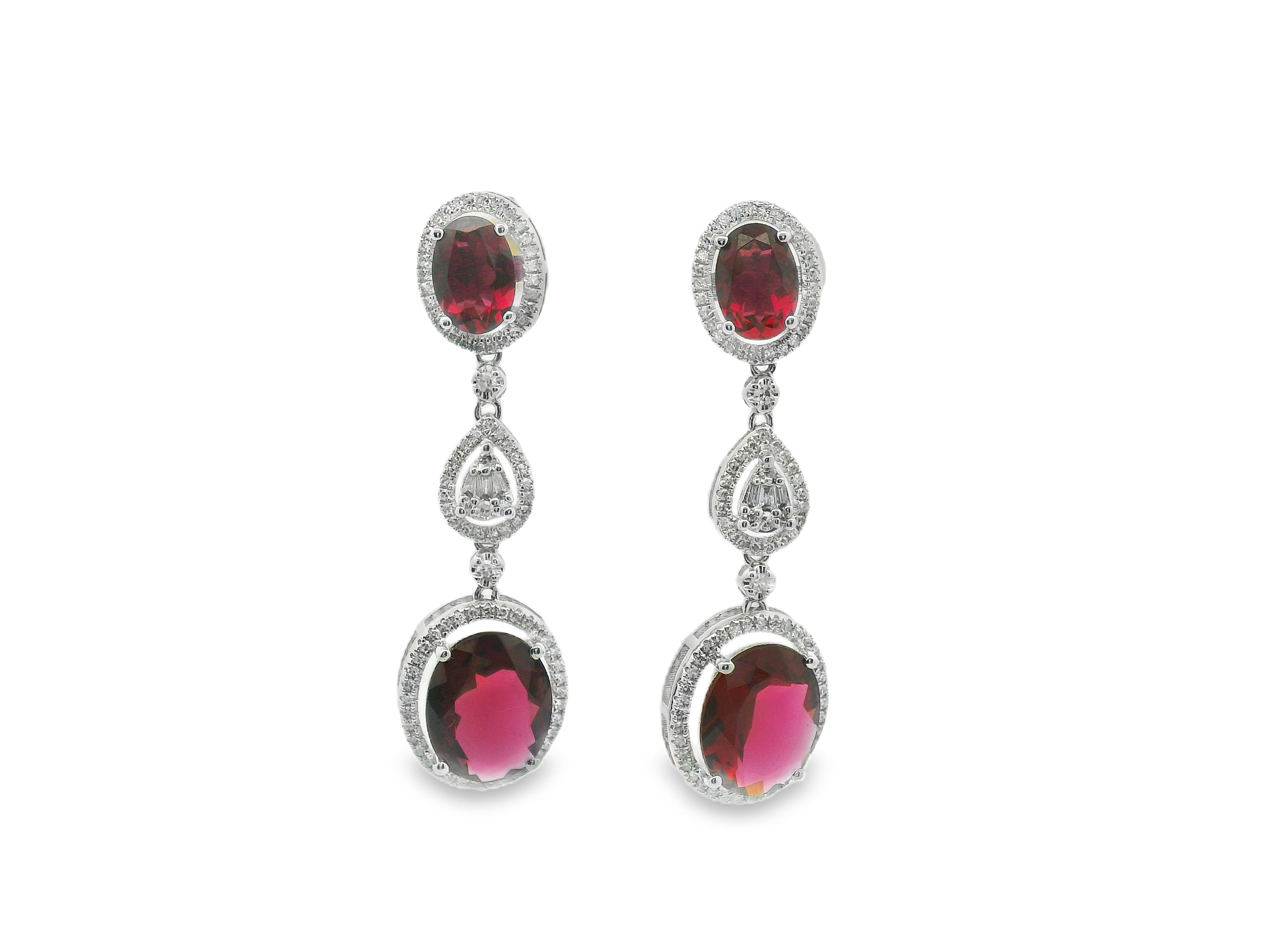 Nano-Ruby Diamond Drop Jewelry Set