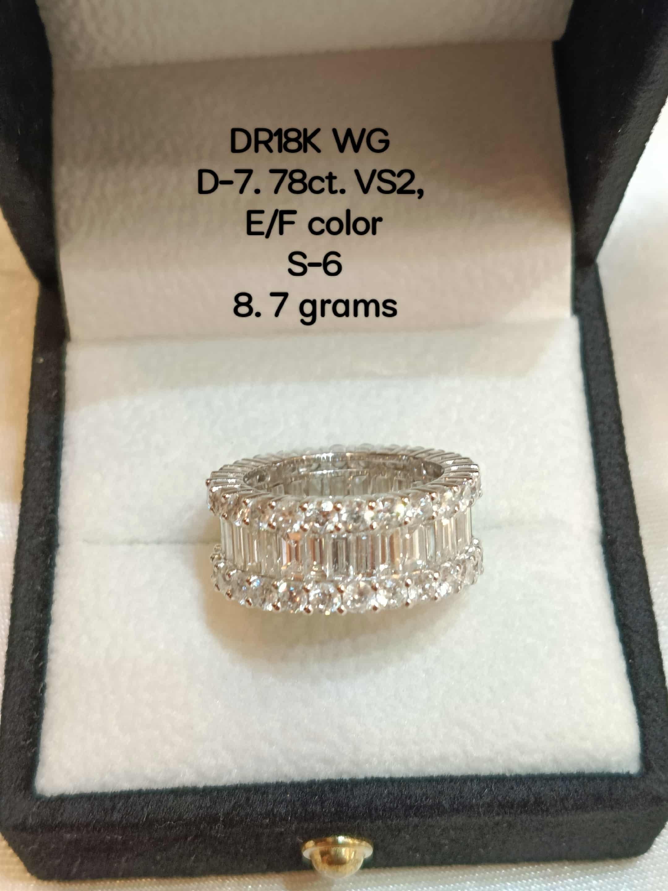 18K White Gold Princess Cut Diamond Eternity Ring