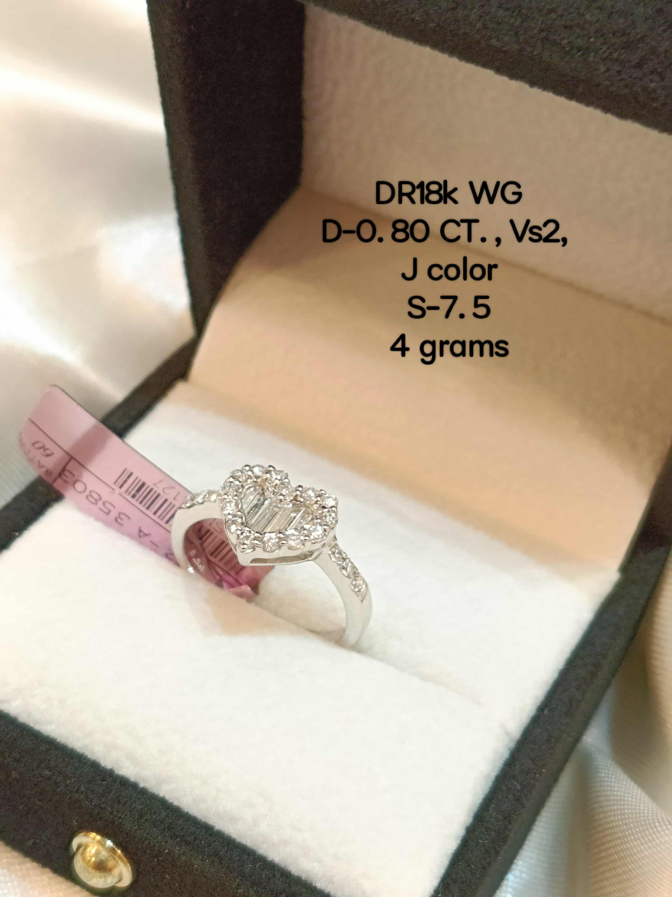 White Gold Heart Shaped Brilliant Cut Diamond Engagement Ring