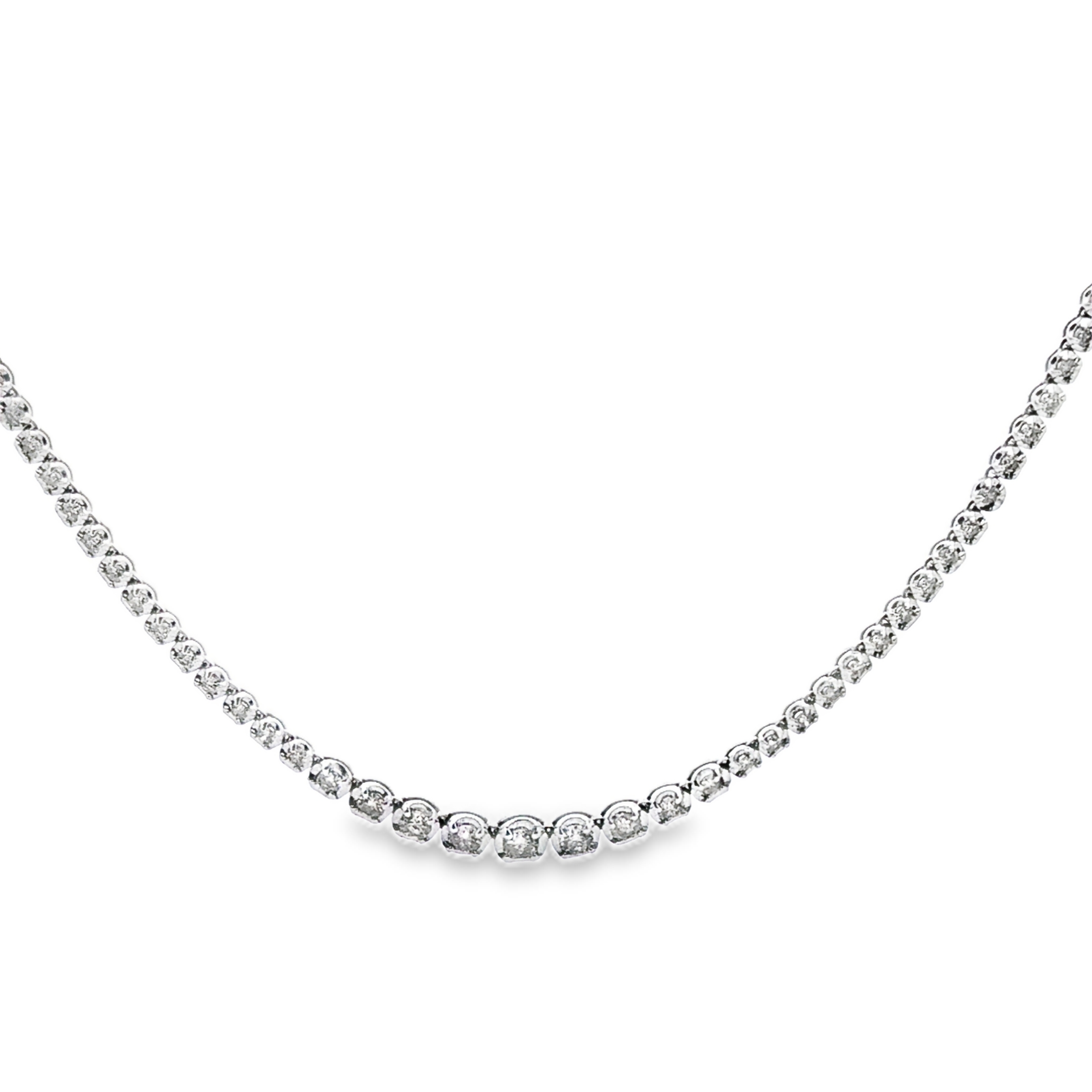 White Gold Tennis Necklace