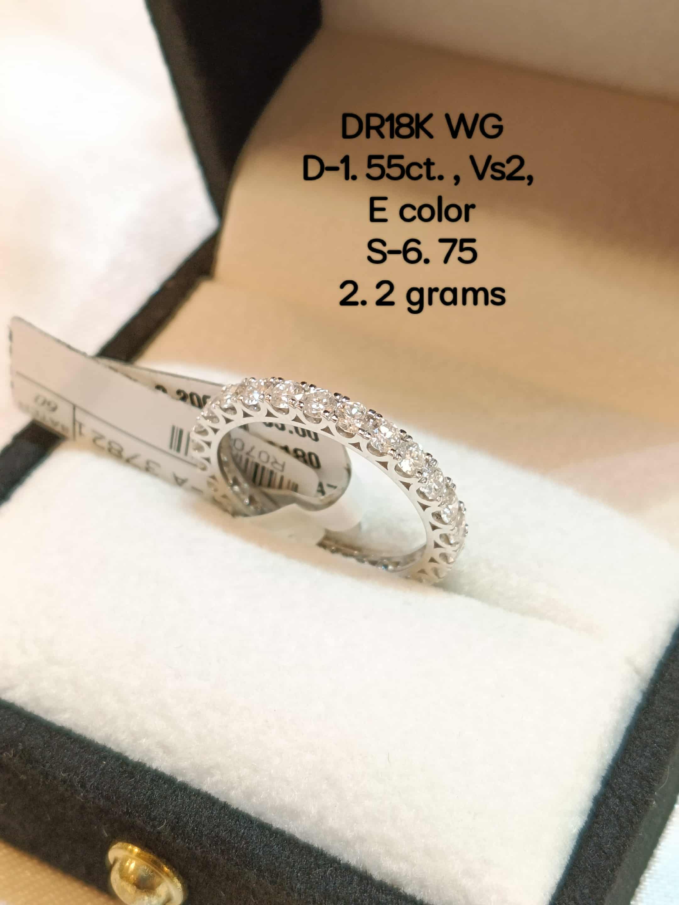 White Gold Eternity Ring with Round Cut Diamonds