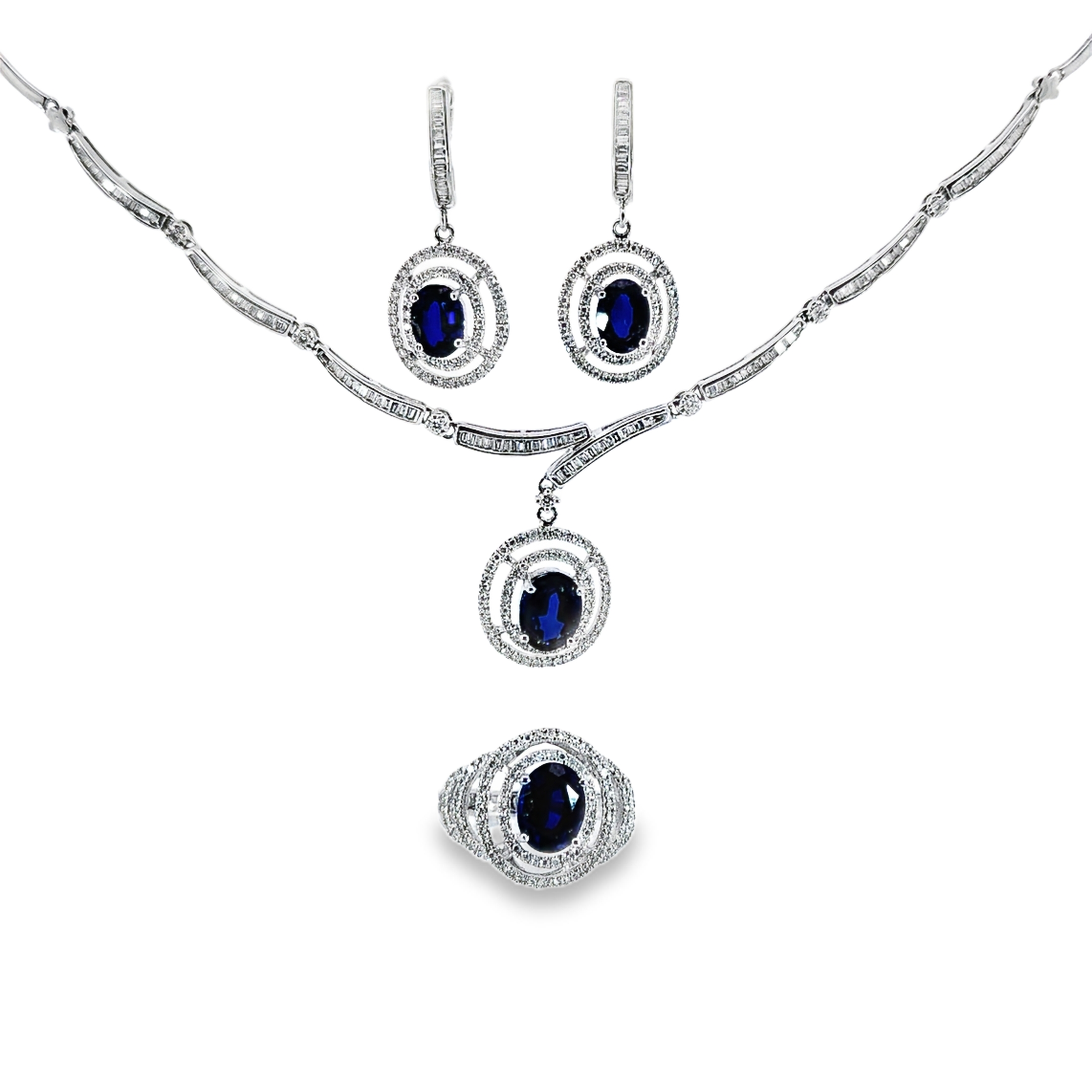 Sapphire-Diamond Jewelry Set